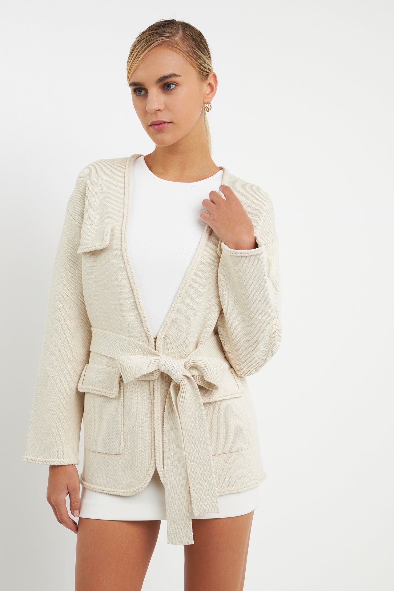 ENDLESS ROSE - Belted Cardigan - SWEATERS & KNITS available at Objectrare
