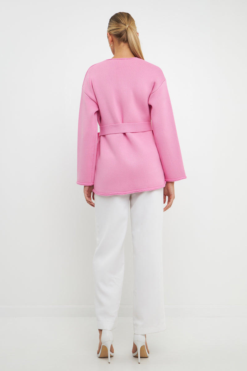 ENDLESS ROSE - Belted Cardigan - SWEATERS & KNITS available at Objectrare