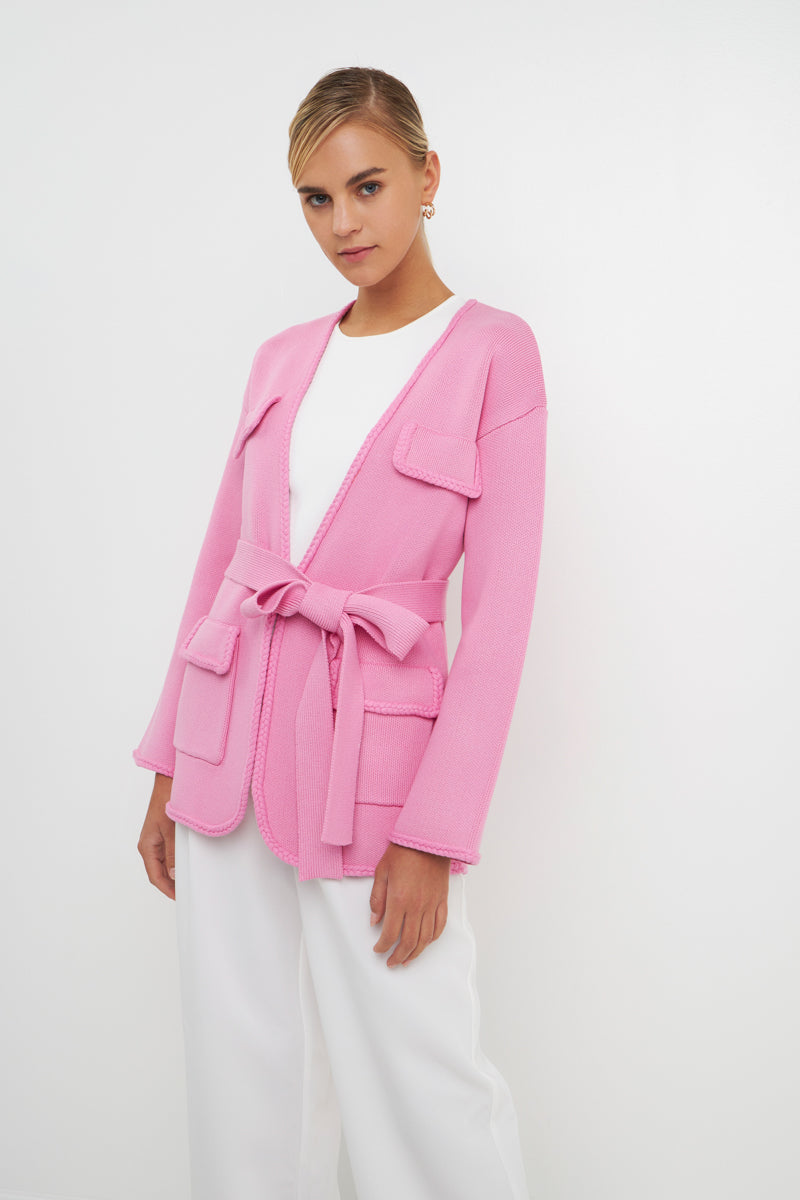 ENDLESS ROSE - Belted Cardigan - SWEATERS & KNITS available at Objectrare