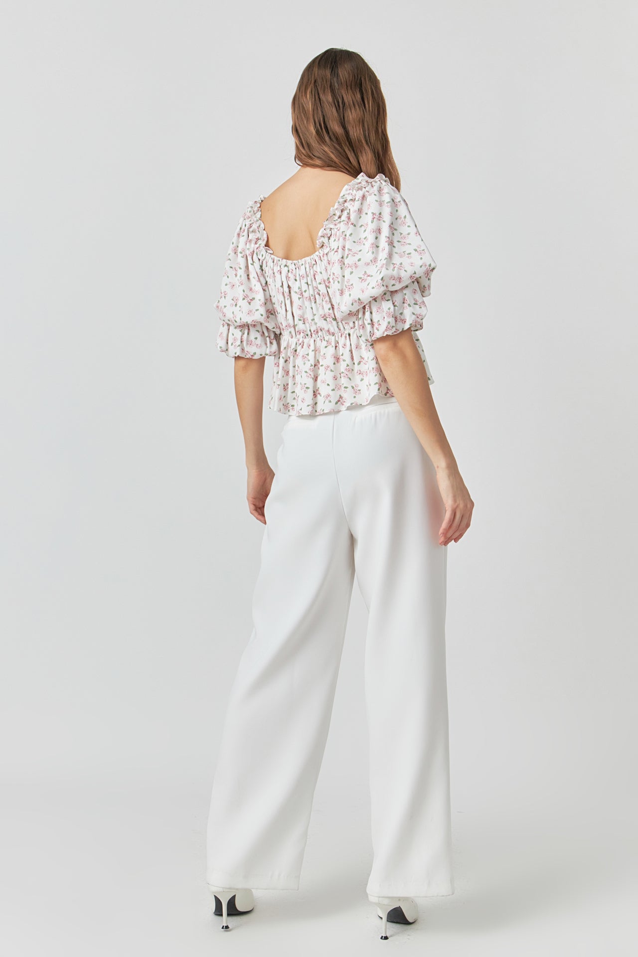 ENDLESS ROSE - Floral Print Satin Top - TOPS available at Objectrare