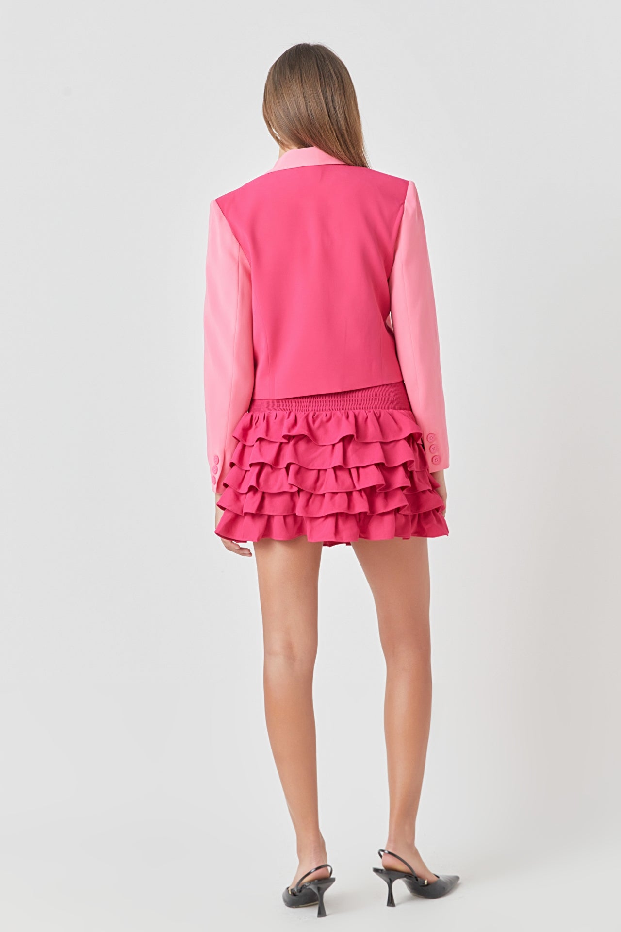 ENDLESS ROSE - Colorblock Short Blazer - BLAZERS available at Objectrare