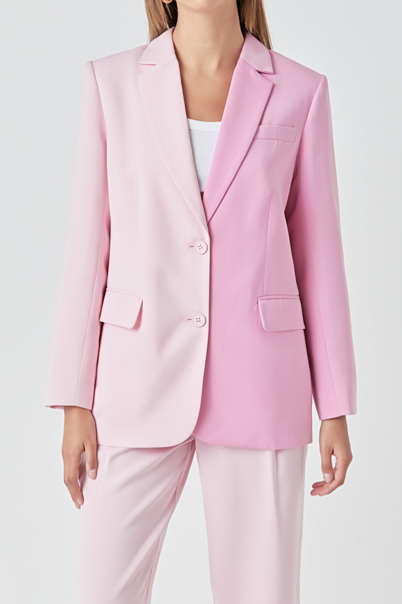 ENDLESS ROSE - Duo Color Block Blazer - BLAZERS available at Objectrare