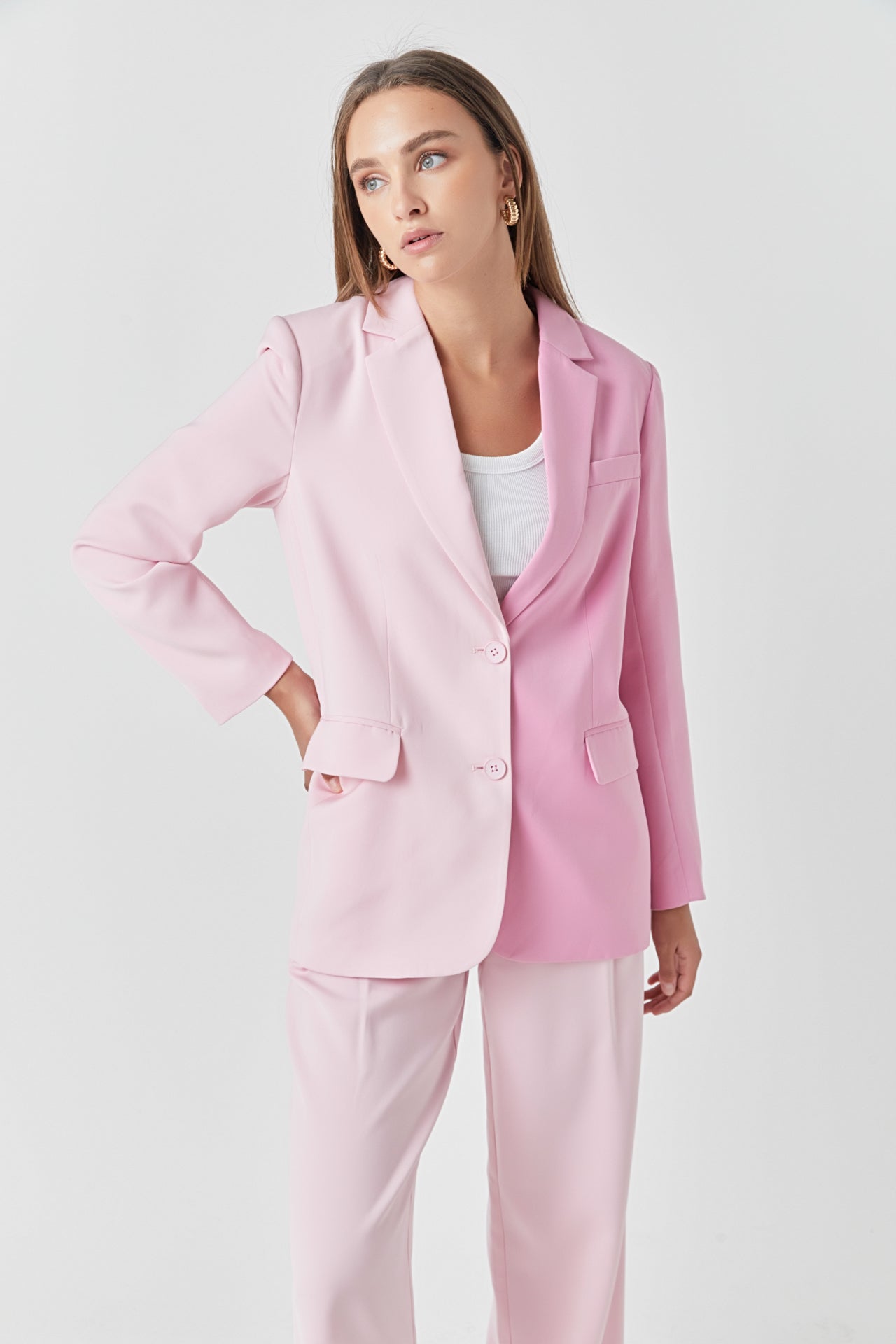 ENDLESS ROSE - Duo Color Block Blazer - BLAZERS available at Objectrare
