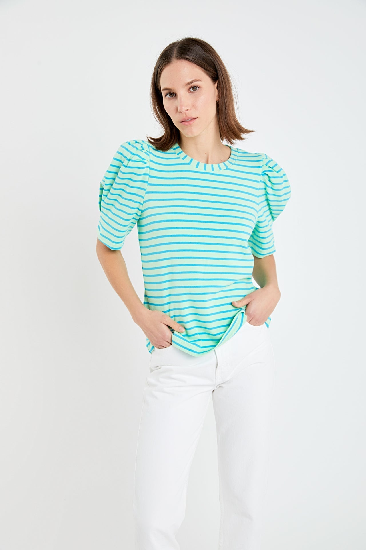 ENGLISH FACTORY - Stripe Women Knit Shirt - TOPS available at Objectrare