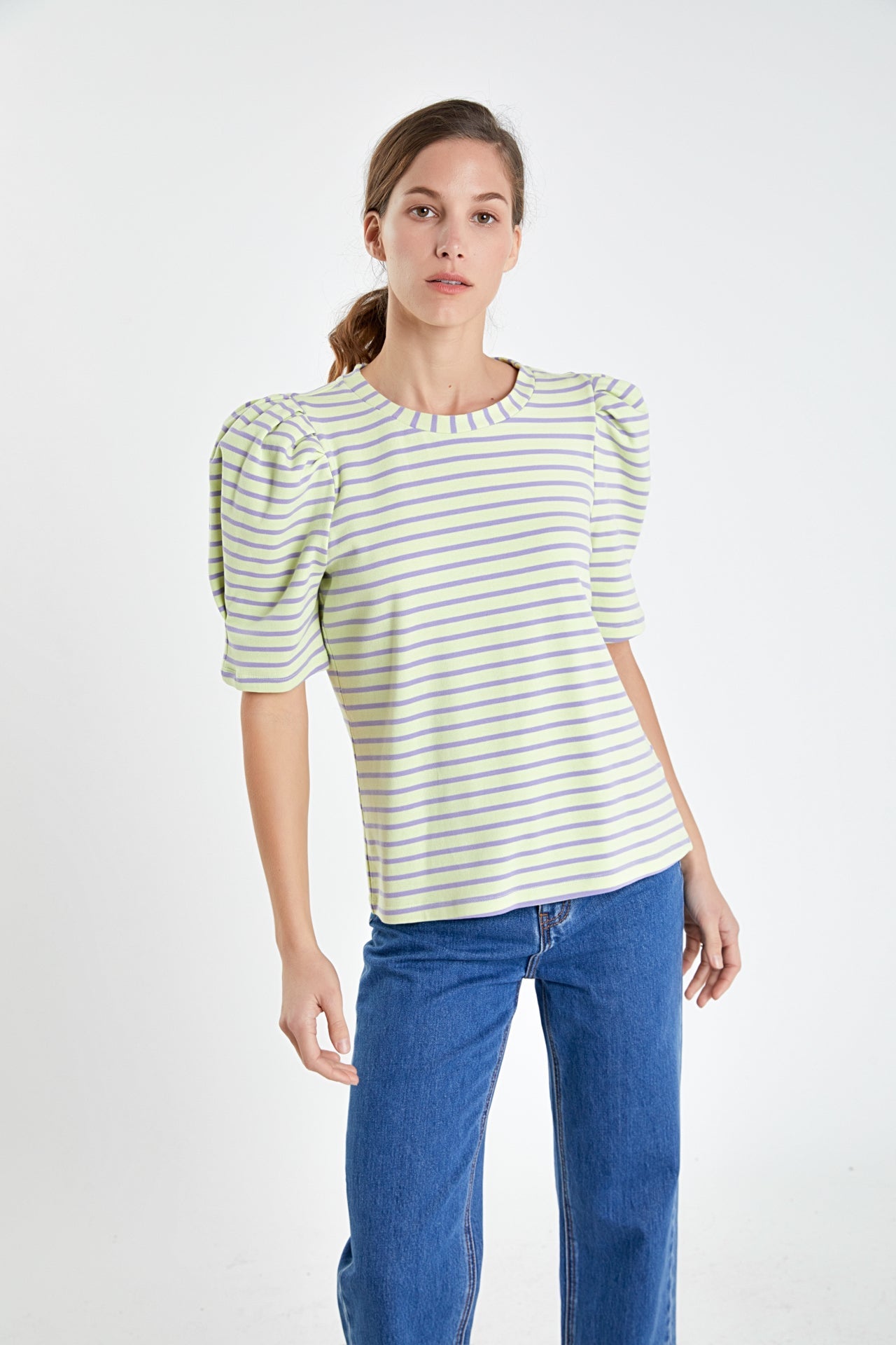 Stripe Women Knit Shirt