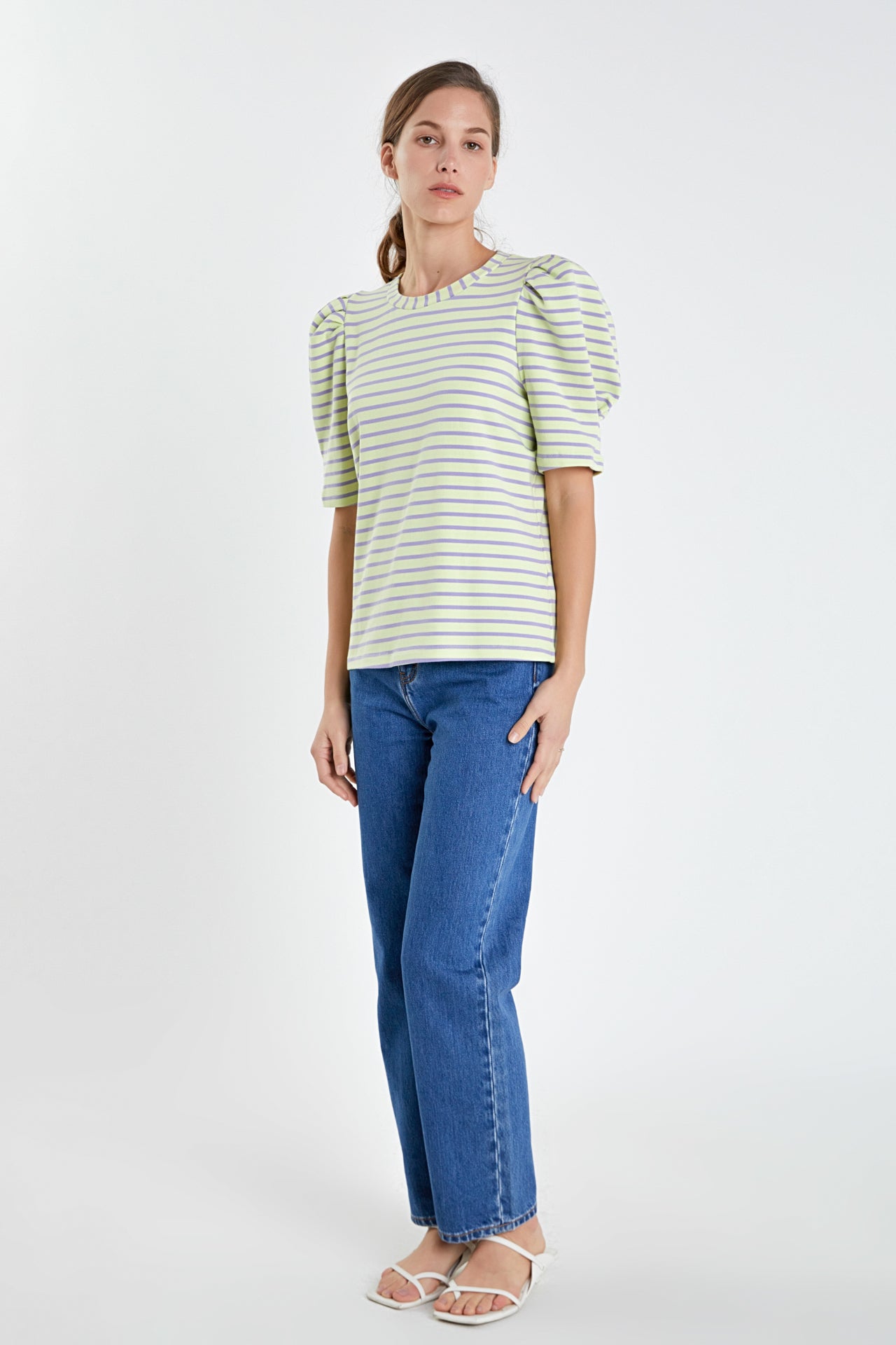 Stripe Women Knit Shirt