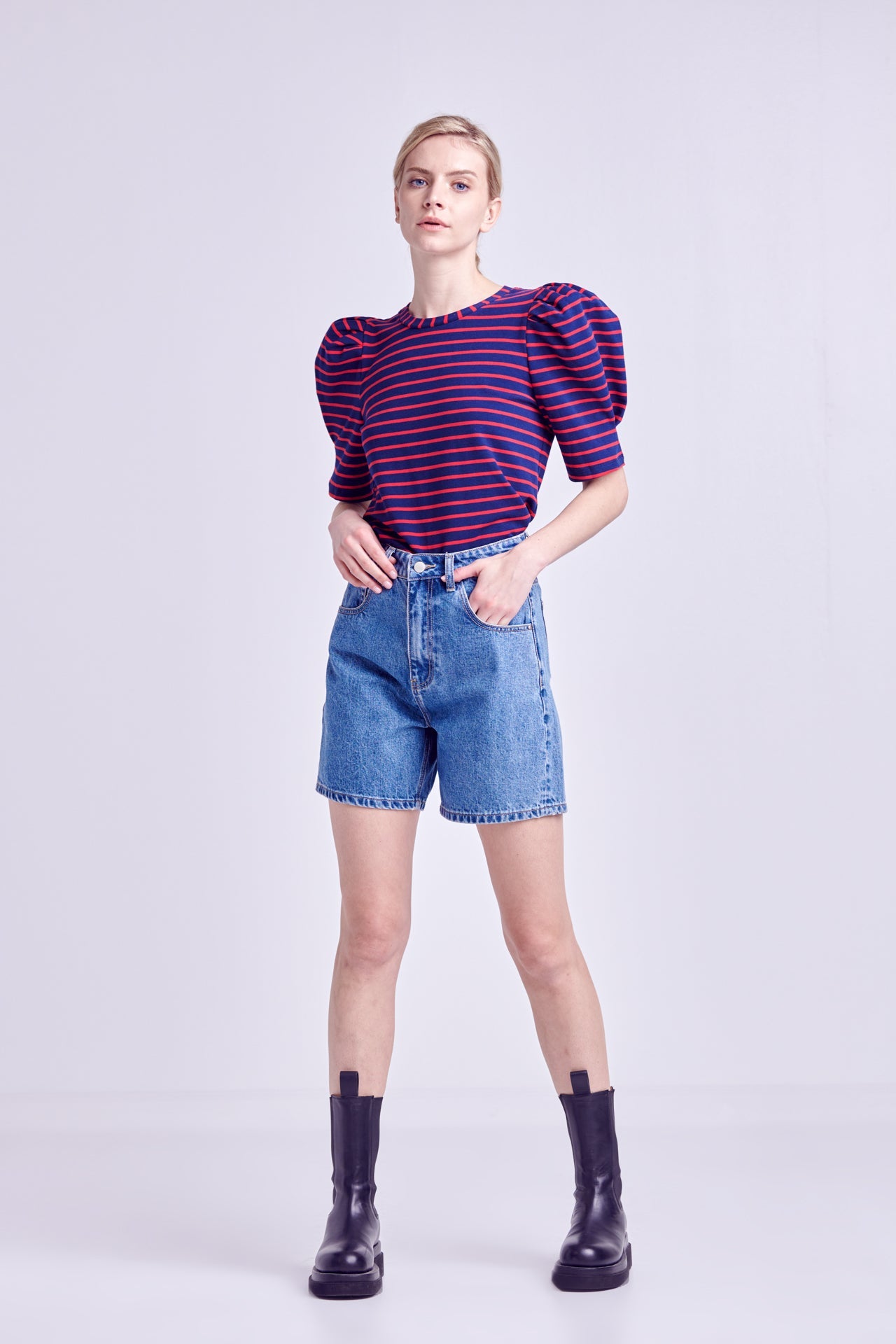Stripe Women Knit Shirt