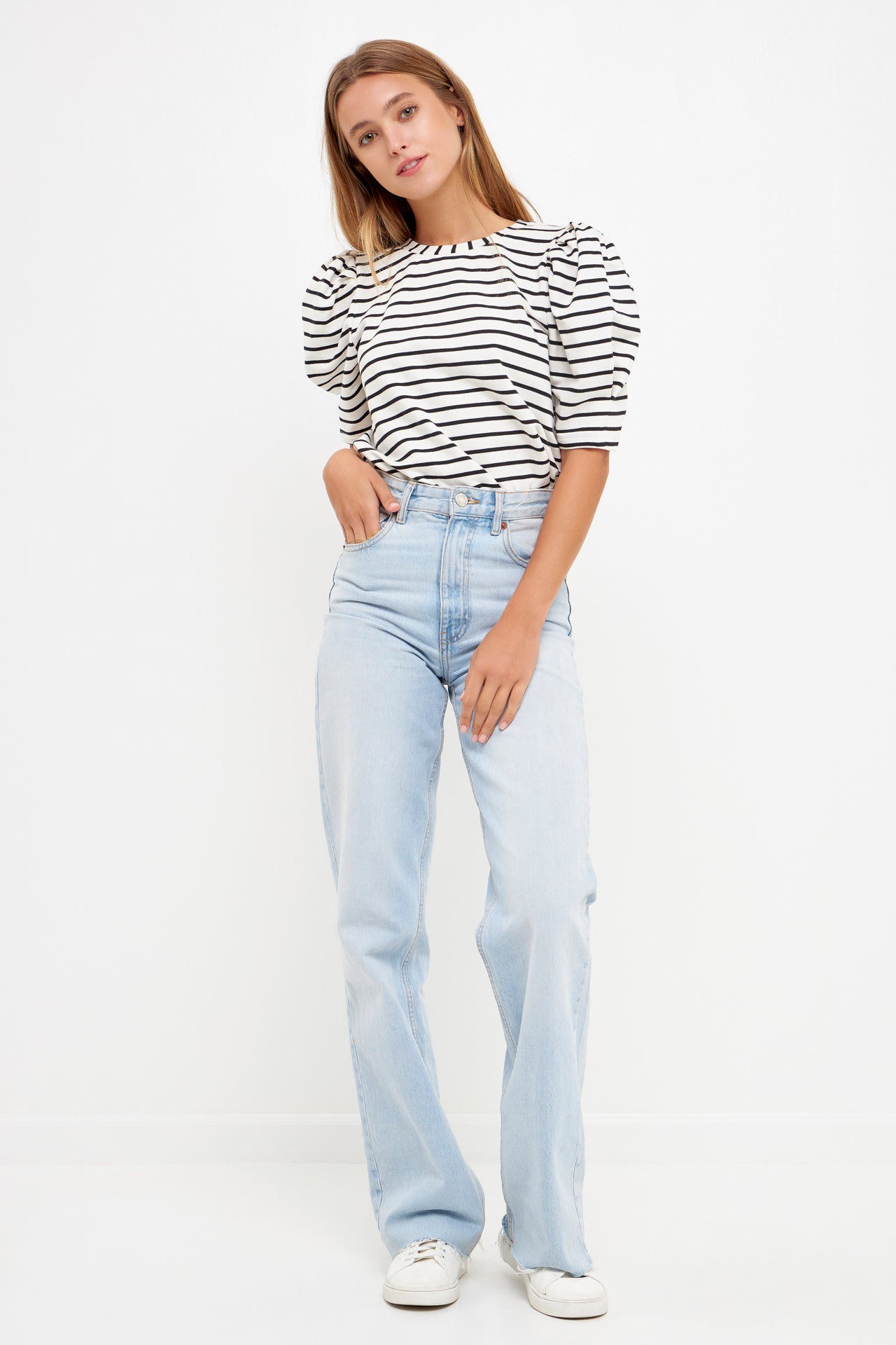ENGLISH FACTORY - Stripe Women Knit Shirt - TOPS available at Objectrare