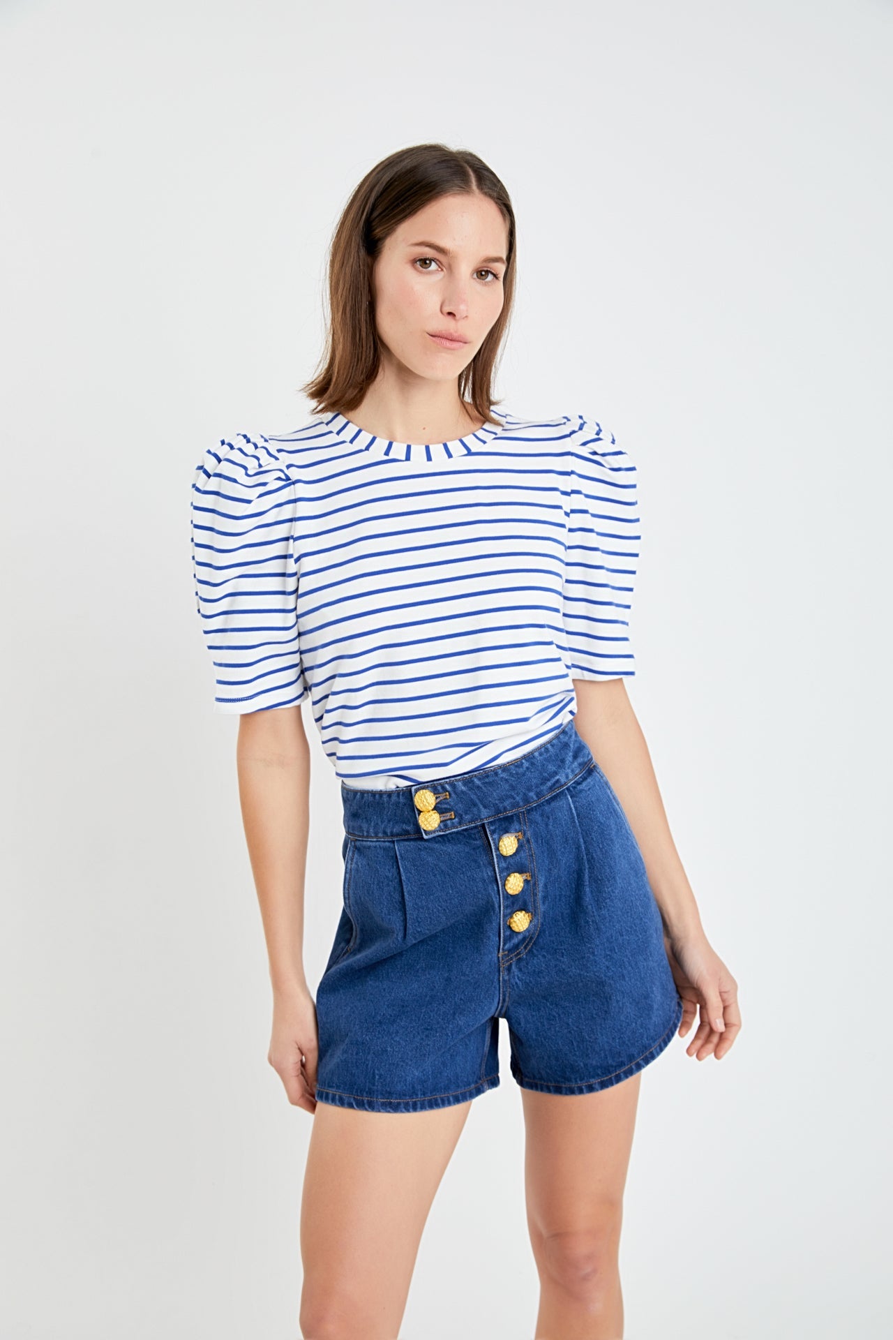 Stripe Women Knit Shirt
