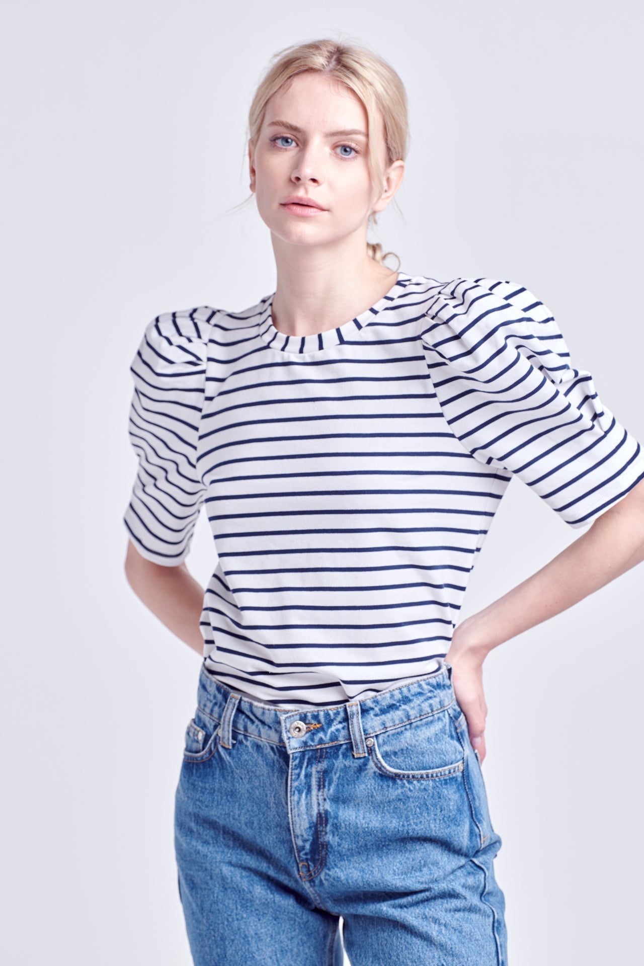 Stripe Women Knit Shirt