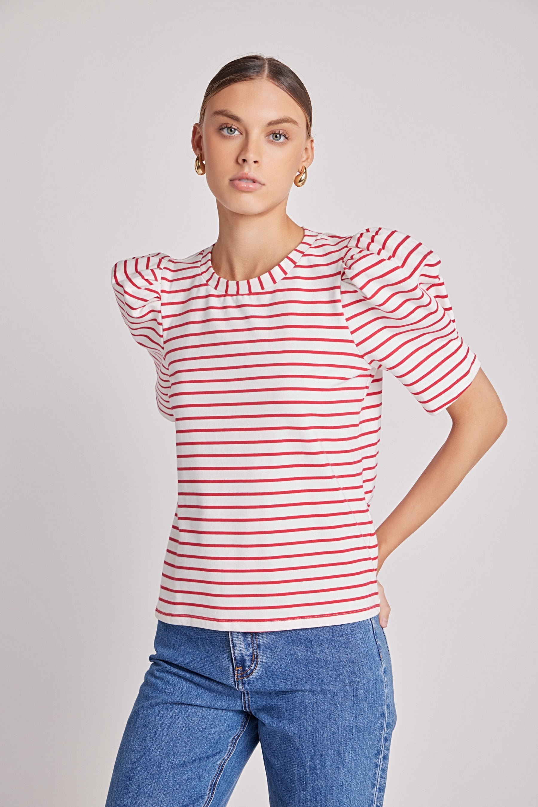 ENGLISH FACTORY - Stripe Women Knit Shirt - TOPS available at Objectrare
