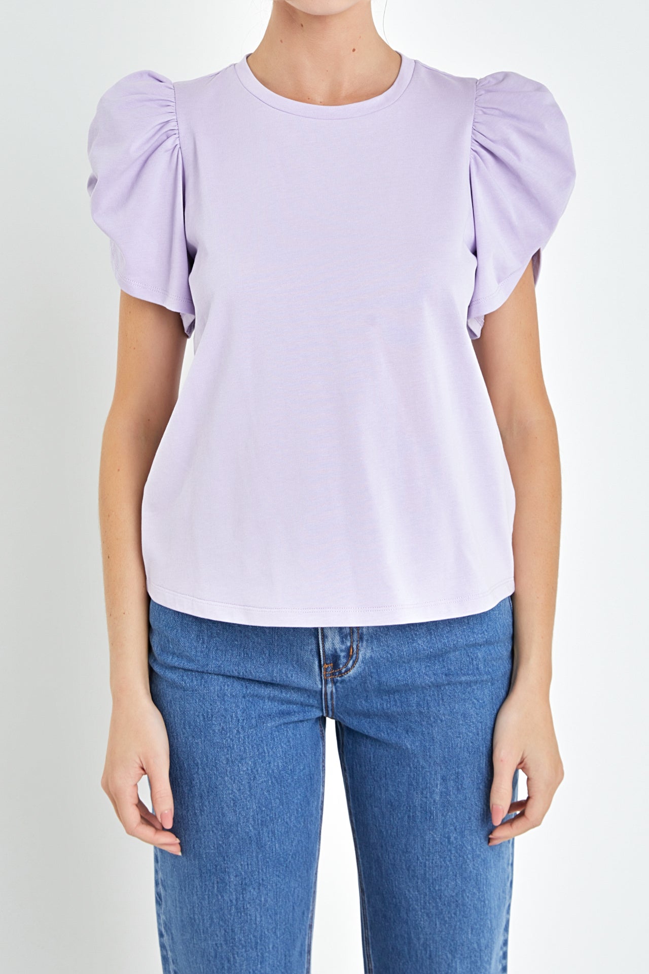 Ruched Sleeve T-Shirt