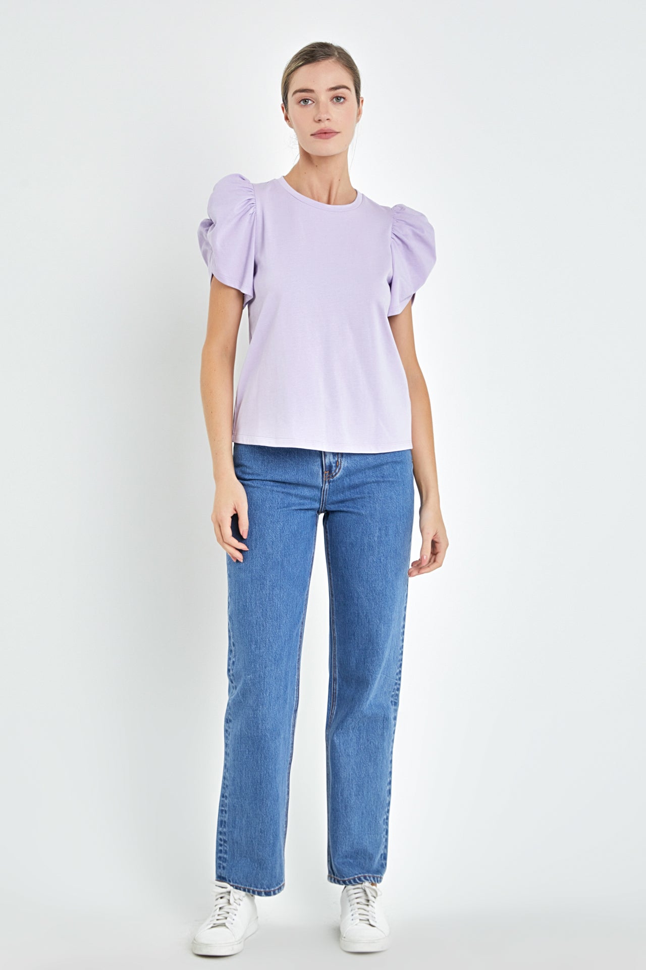 Ruched Sleeve T-Shirt