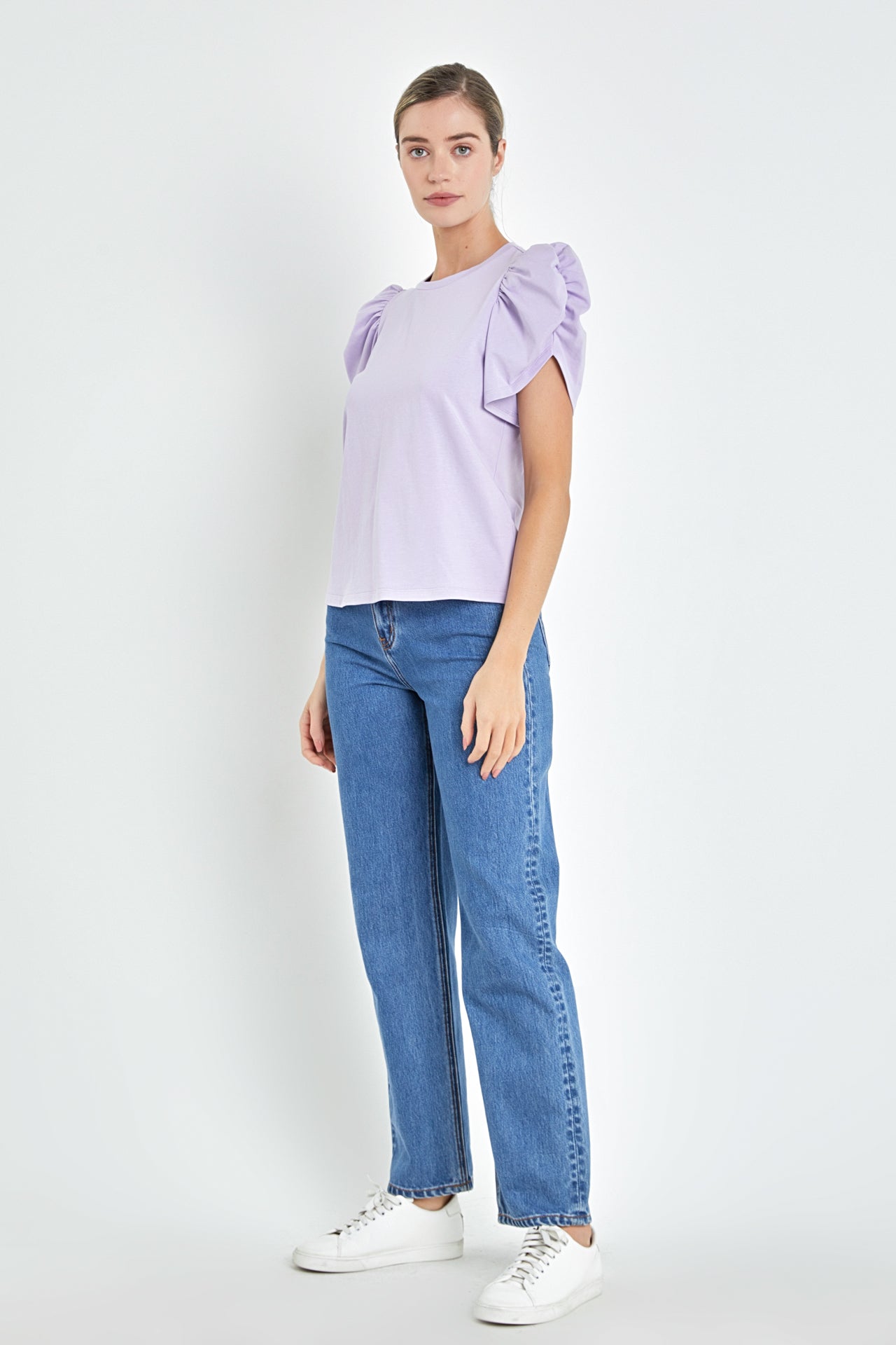 Ruched Sleeve T-Shirt