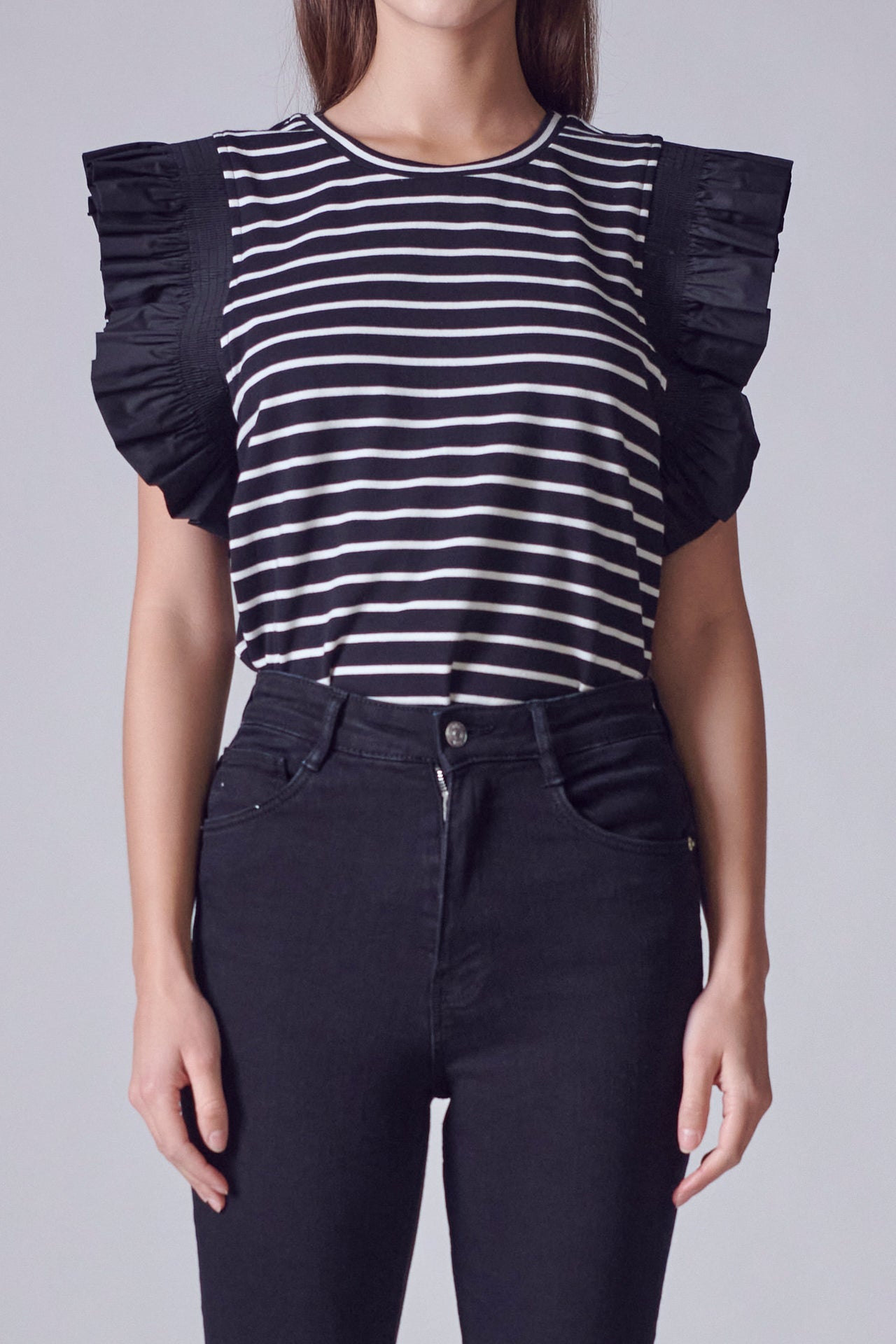 ENGLISH FACTORY - Ruffle Cap Sleeve Top - TOPS available at Objectrare