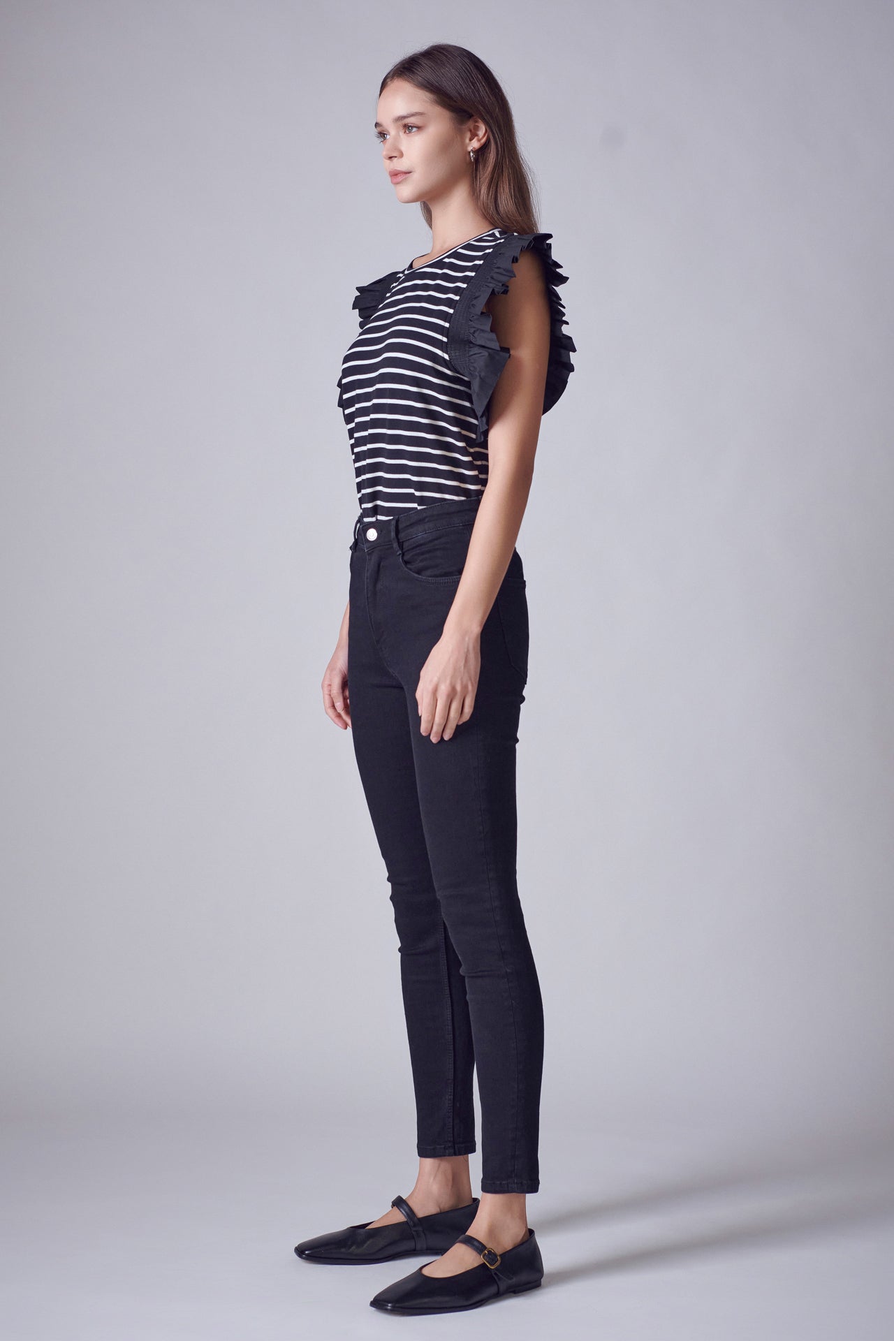 ENGLISH FACTORY - Ruffle Cap Sleeve Top - TOPS available at Objectrare