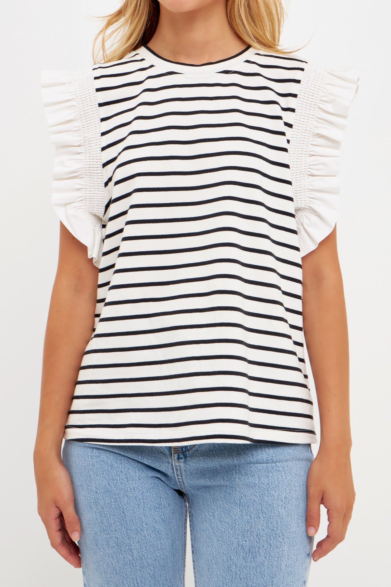 ENGLISH FACTORY - Ruffle Cap Sleeve Top - TOPS available at Objectrare