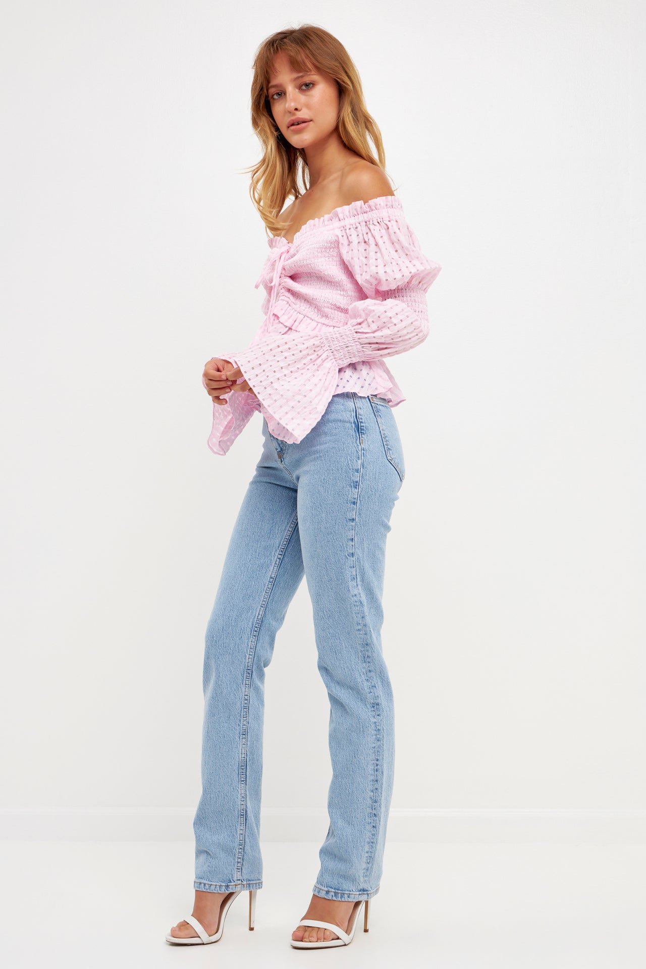 ENGLISH FACTORY - Off the Shoulder Smocked Top - TOPS available at Objectrare