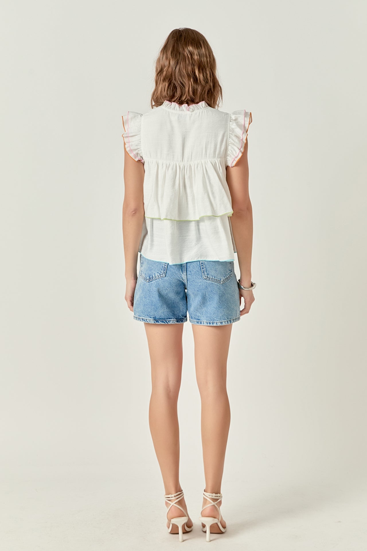 ENGLISH FACTORY - Colorblock Edge Tiered Top - TOPS available at Objectrare