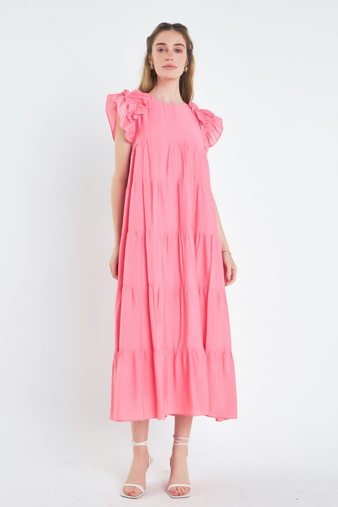ENGLISH FACTORY - Tiered Ruffle Detail Maxi Dress - DRESSES available at Objectrare