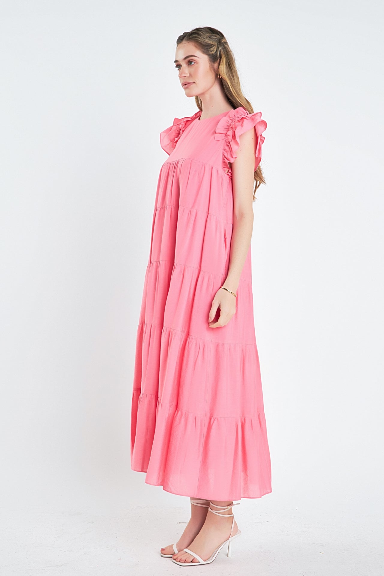 ENGLISH FACTORY - Tiered Ruffle Detail Maxi Dress - DRESSES available at Objectrare