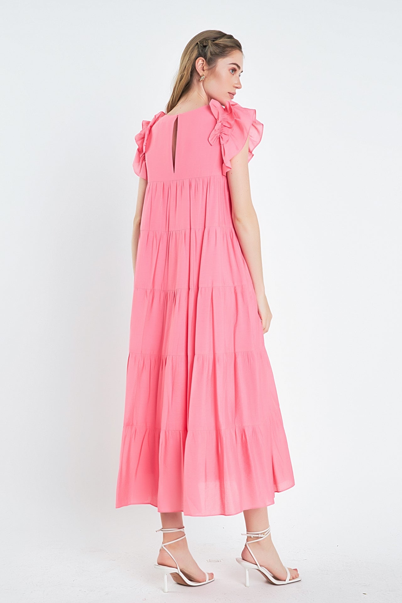 ENGLISH FACTORY - Tiered Ruffle Detail Maxi Dress - DRESSES available at Objectrare