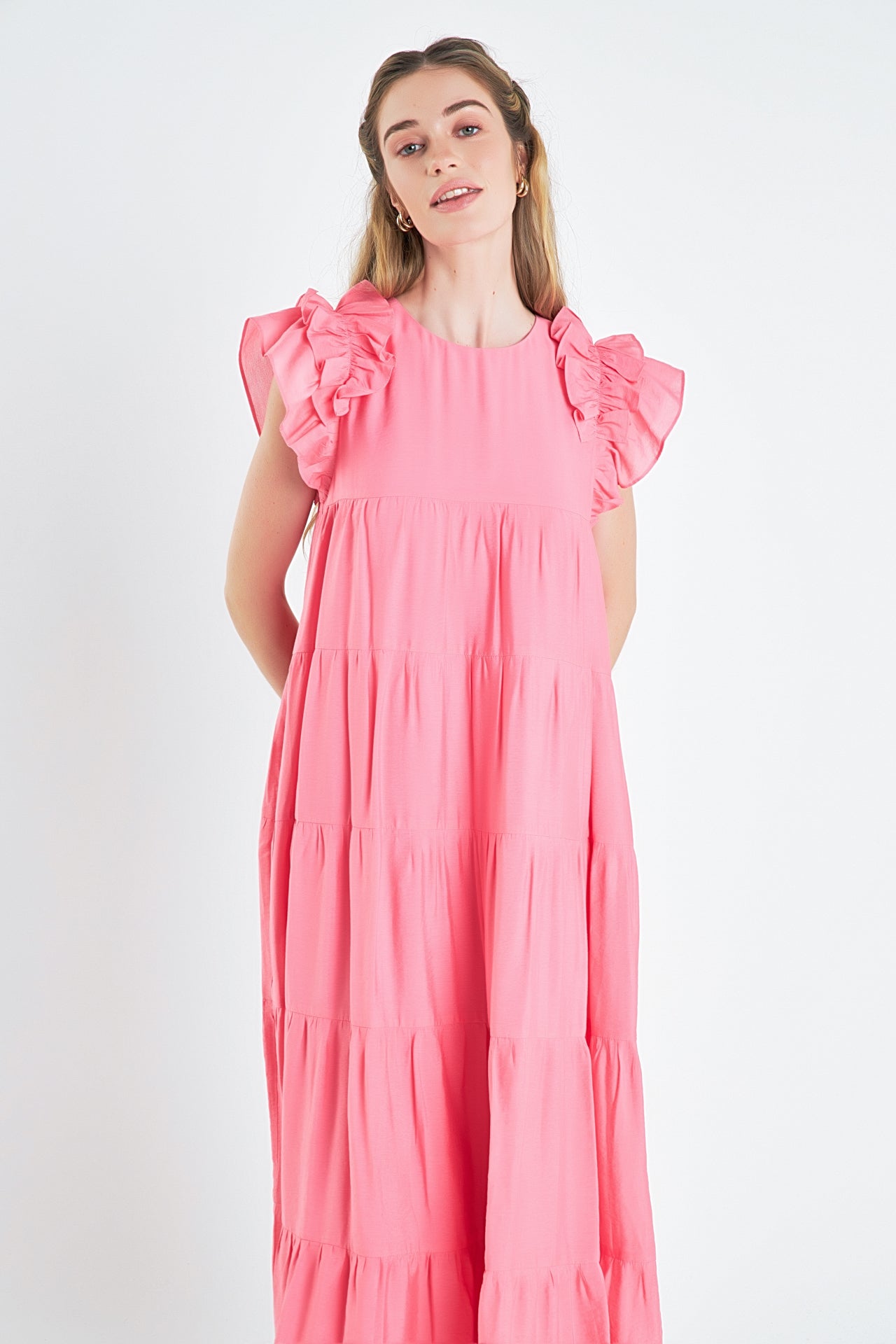 ENGLISH FACTORY - Tiered Ruffle Detail Maxi Dress - DRESSES available at Objectrare