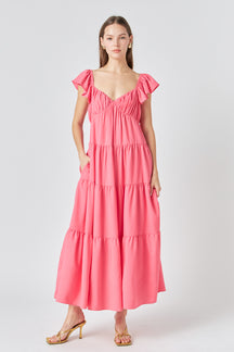 ENDLESS ROSE - Back Bow Tie Maxi Dress - DRESSES available at Objectrare