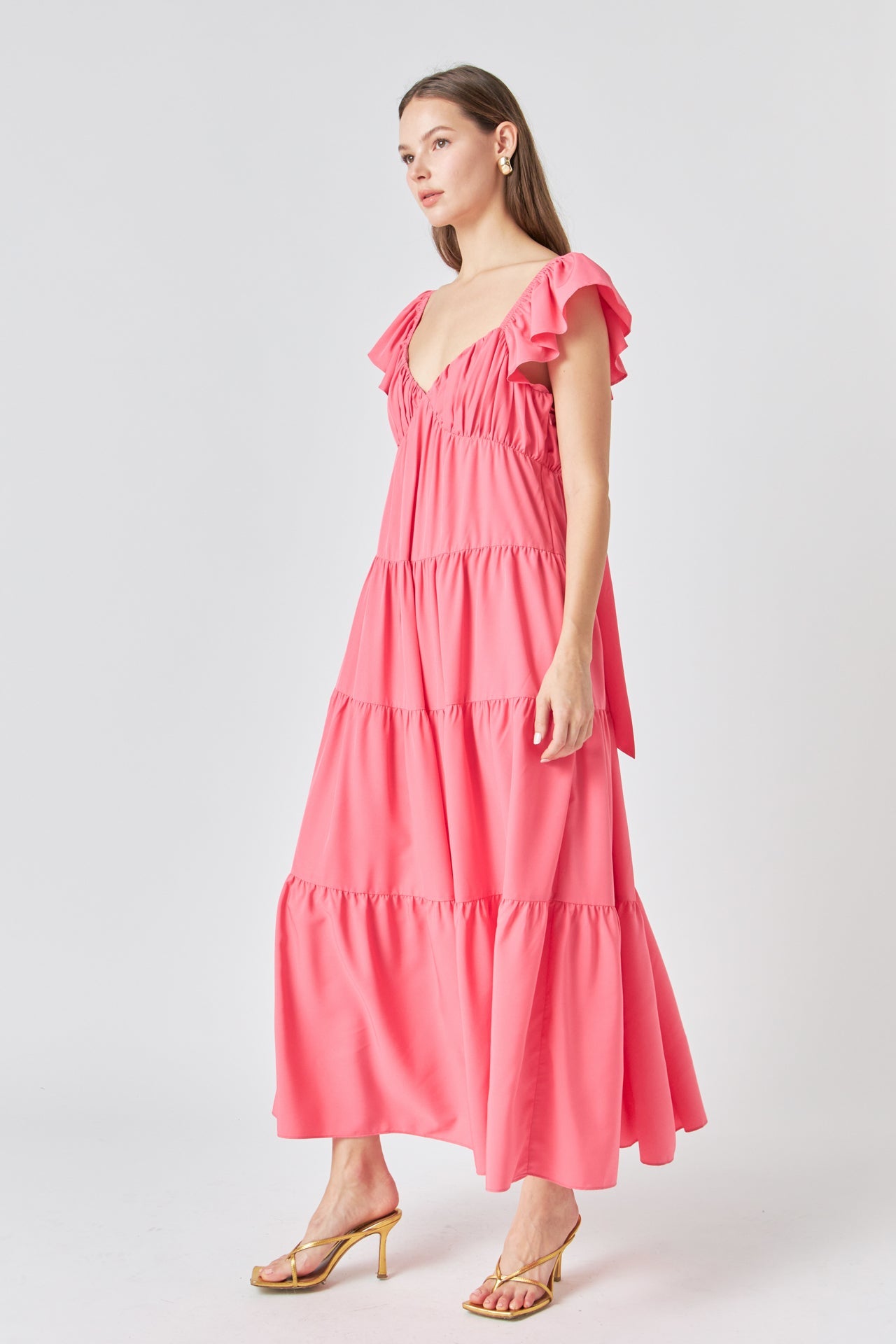 ENDLESS ROSE - Back Bow Tie Maxi Dress - DRESSES available at Objectrare