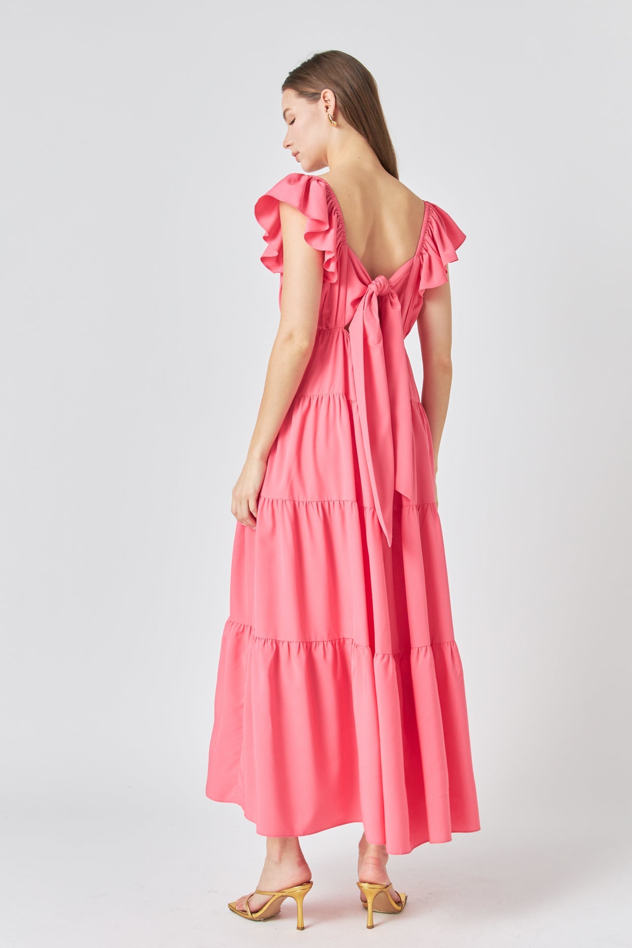 ENDLESS ROSE - Back Bow Tie Maxi Dress - DRESSES available at Objectrare