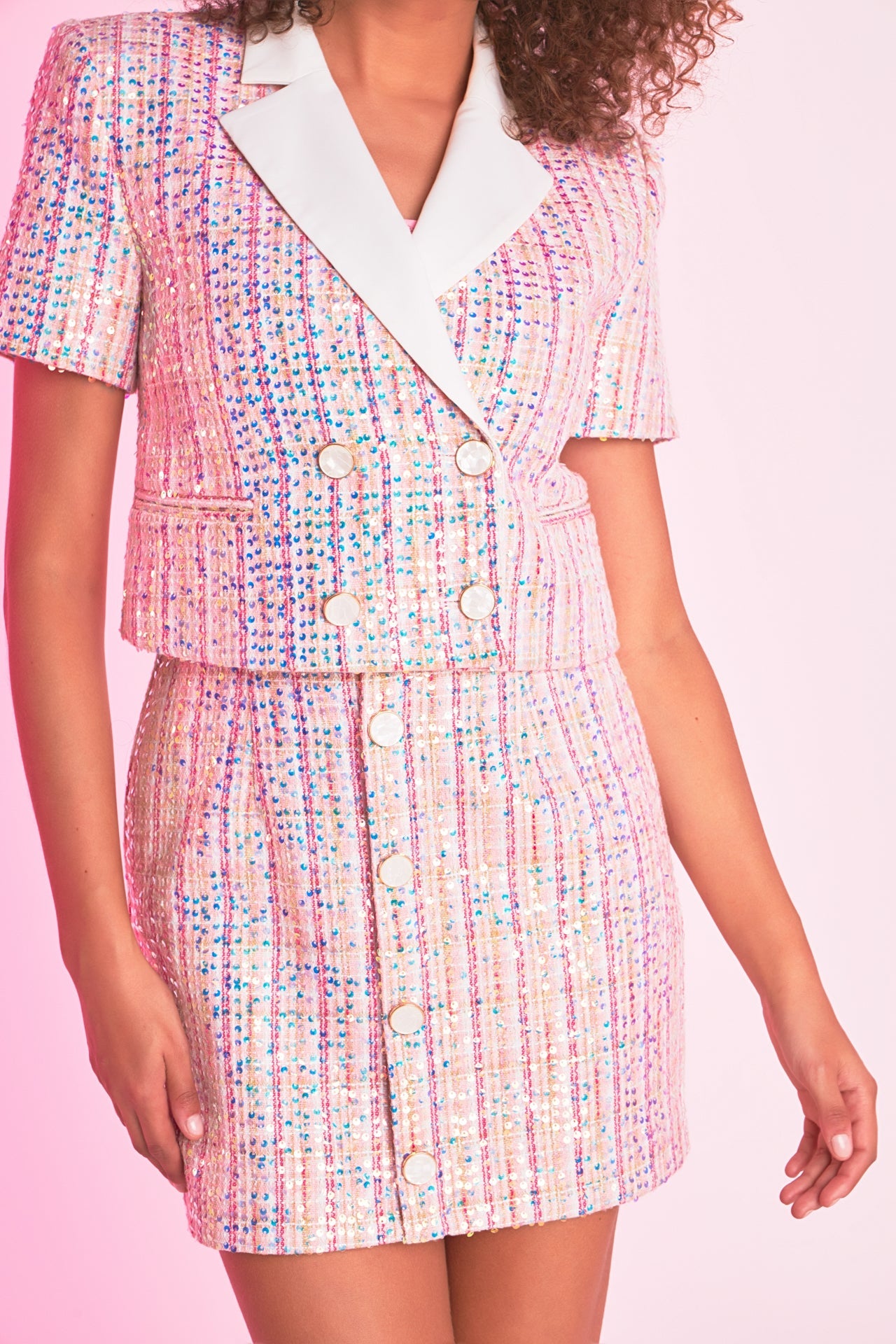 ENDLESS ROSE - Cropped Short-Sleeve Blazer - BLAZERS available at Objectrare