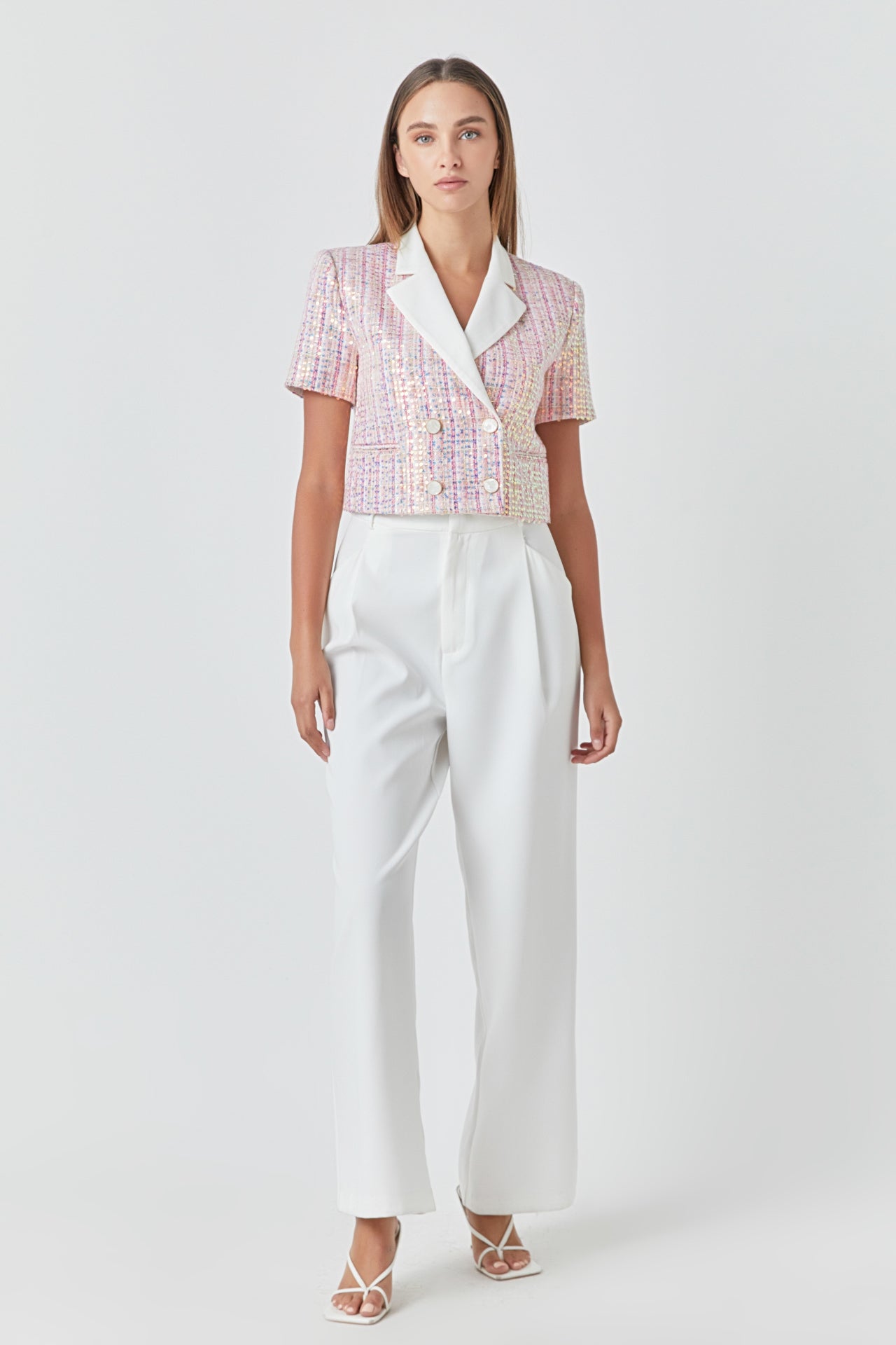 ENDLESS ROSE - Cropped Short-Sleeve Blazer - BLAZERS available at Objectrare