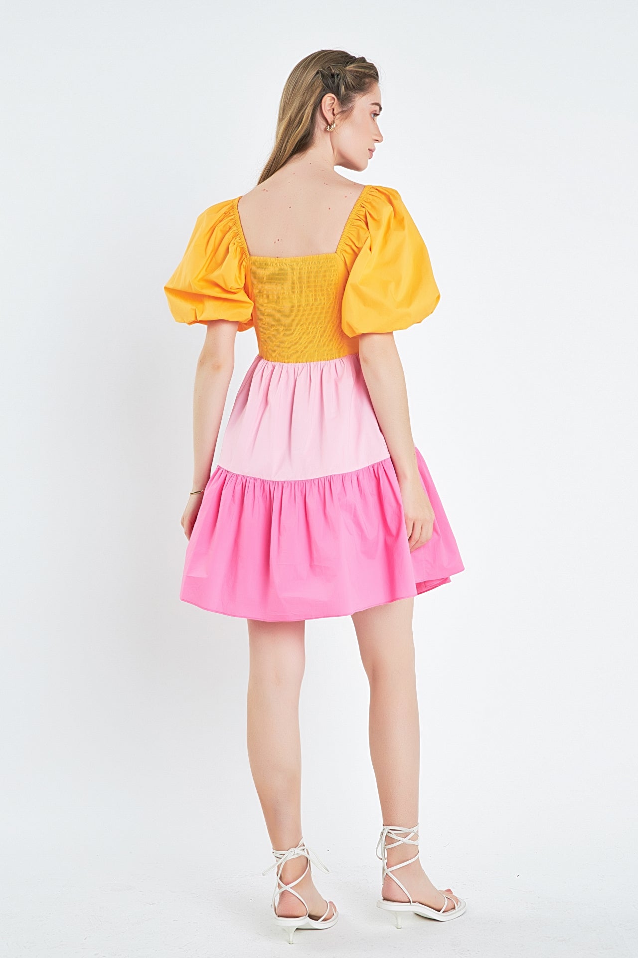 ENGLISH FACTORY - Color Block Front Twist Mini Dress - DRESSES available at Objectrare