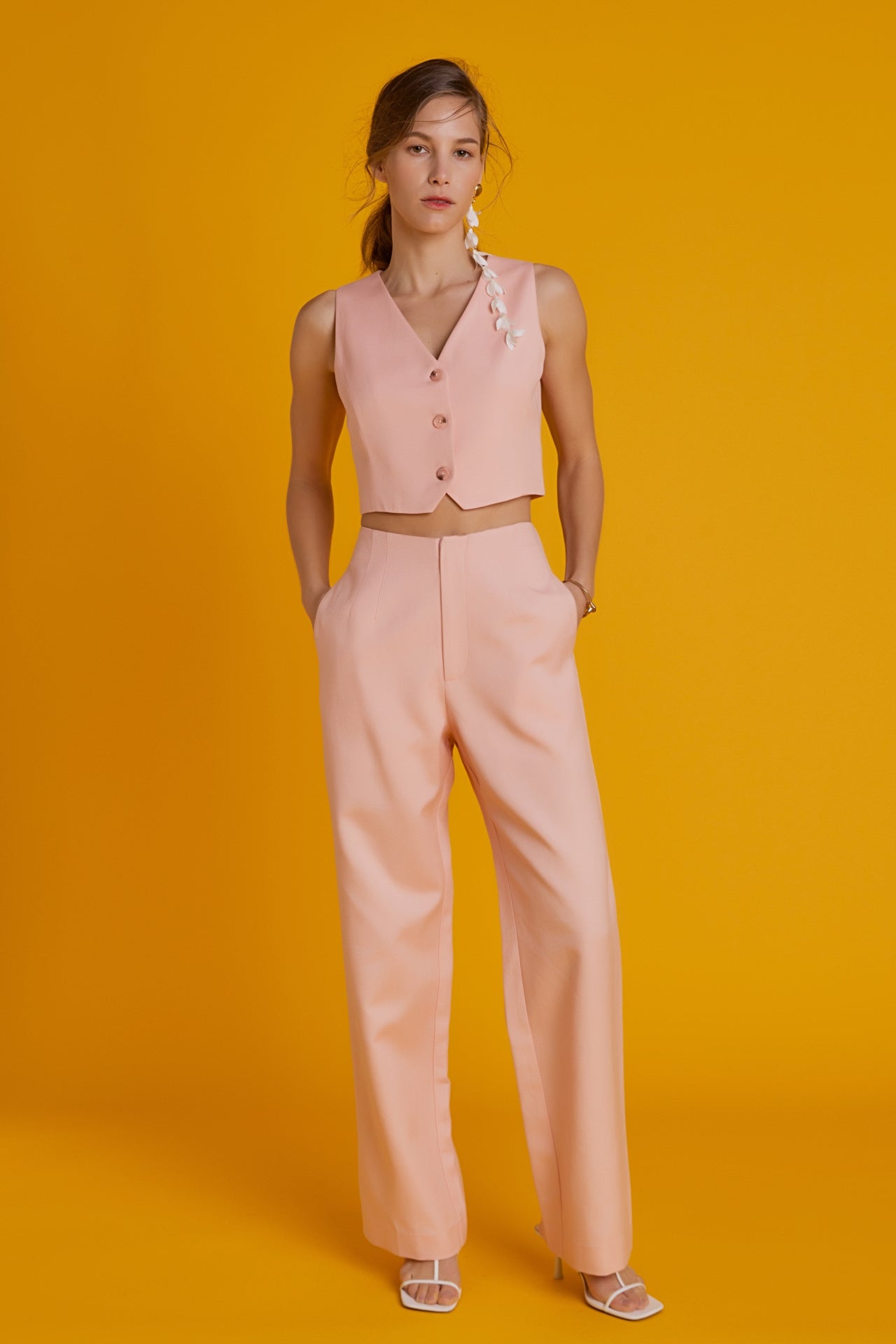 ENGLISH FACTORY - Linen Blend Vest - TOPS available at Objectrare