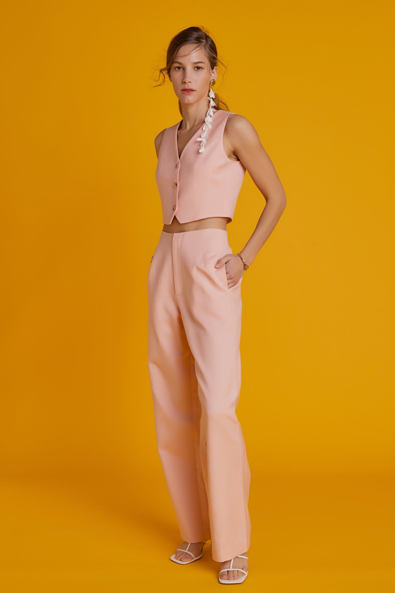 ENGLISH FACTORY - Linen Blend Vest - TOPS available at Objectrare