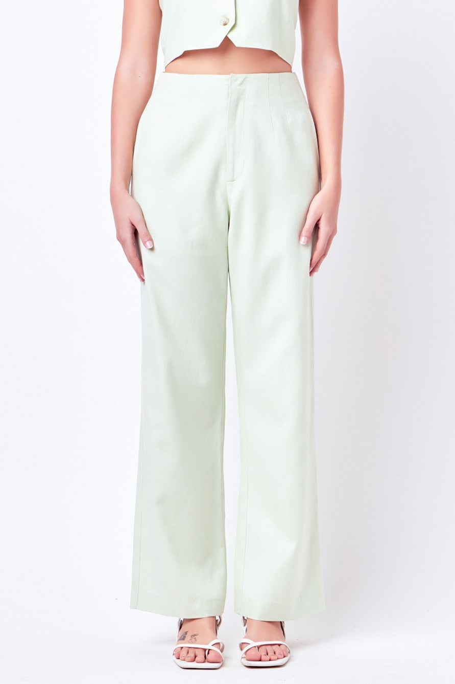 ENGLISH FACTORY - Linen Blend Pants - PANTS available at Objectrare