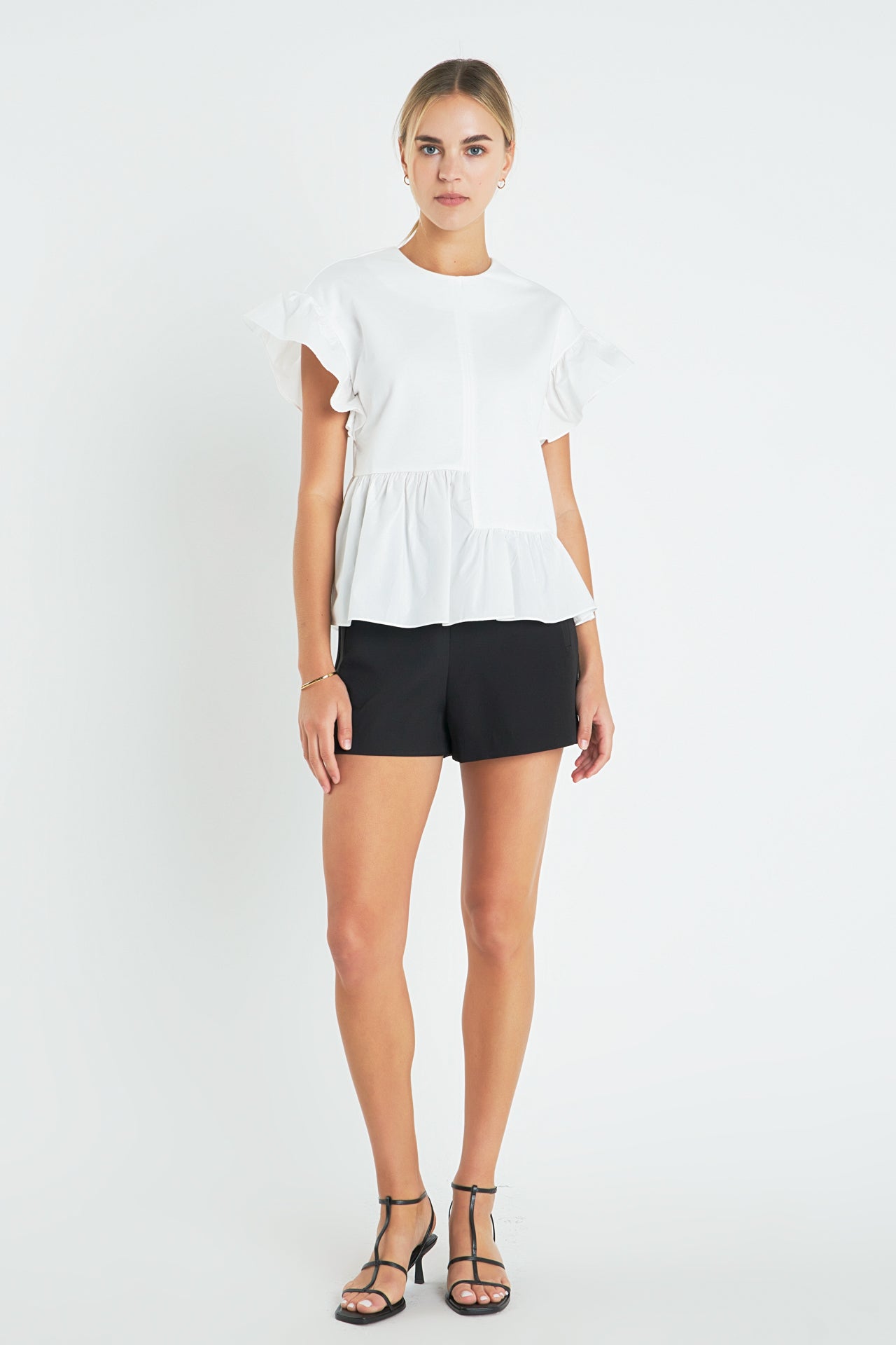 ENGLISH FACTORY - Drop Shoulder Mixed Media Top - TOPS available at Objectrare