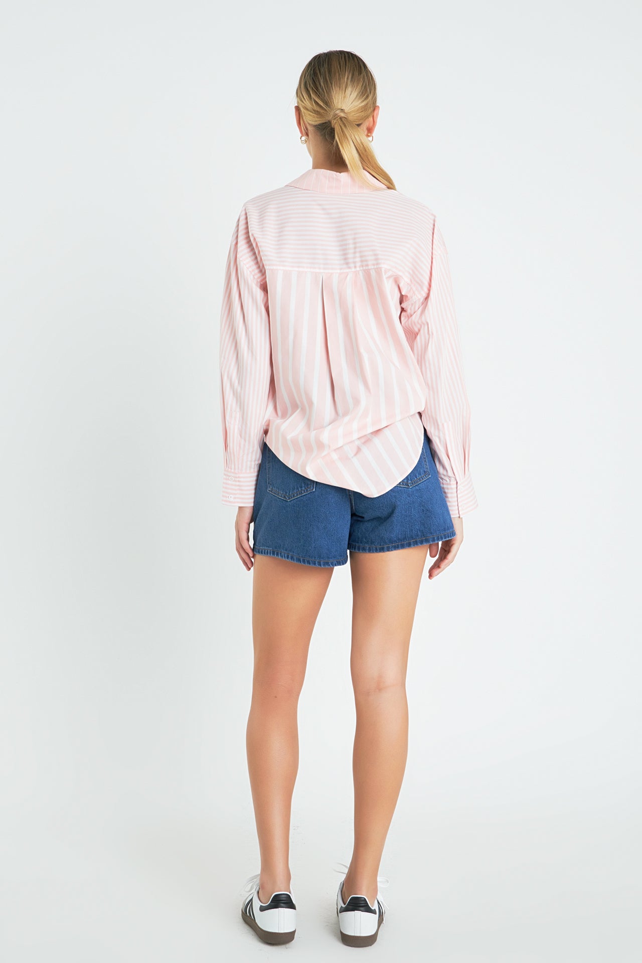 ENGLISH FACTORY - Striped Button-Up Shirt - TOPS available at Objectrare