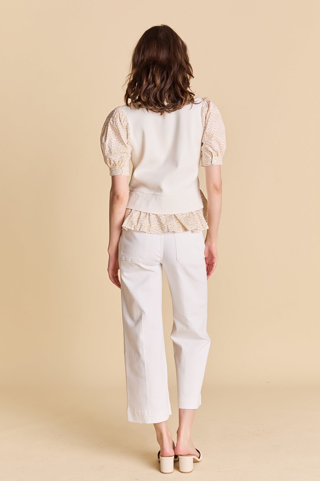 ENGLISH FACTORY - Floral Mixed Media Top - TOPS available at Objectrare