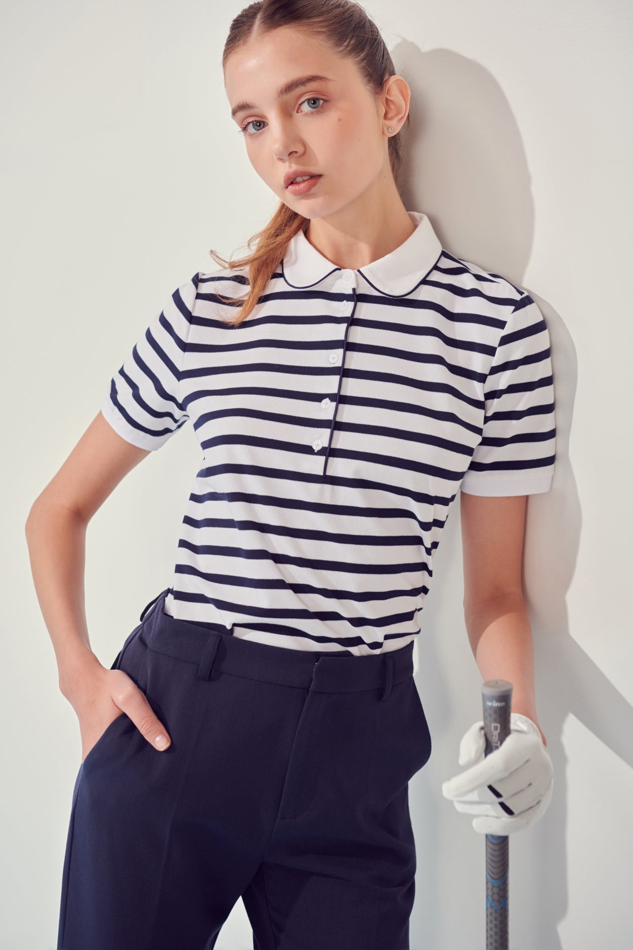 ENGLISH FACTORY - Sportswear Knit Polo Shirt - TOPS available at Objectrare
