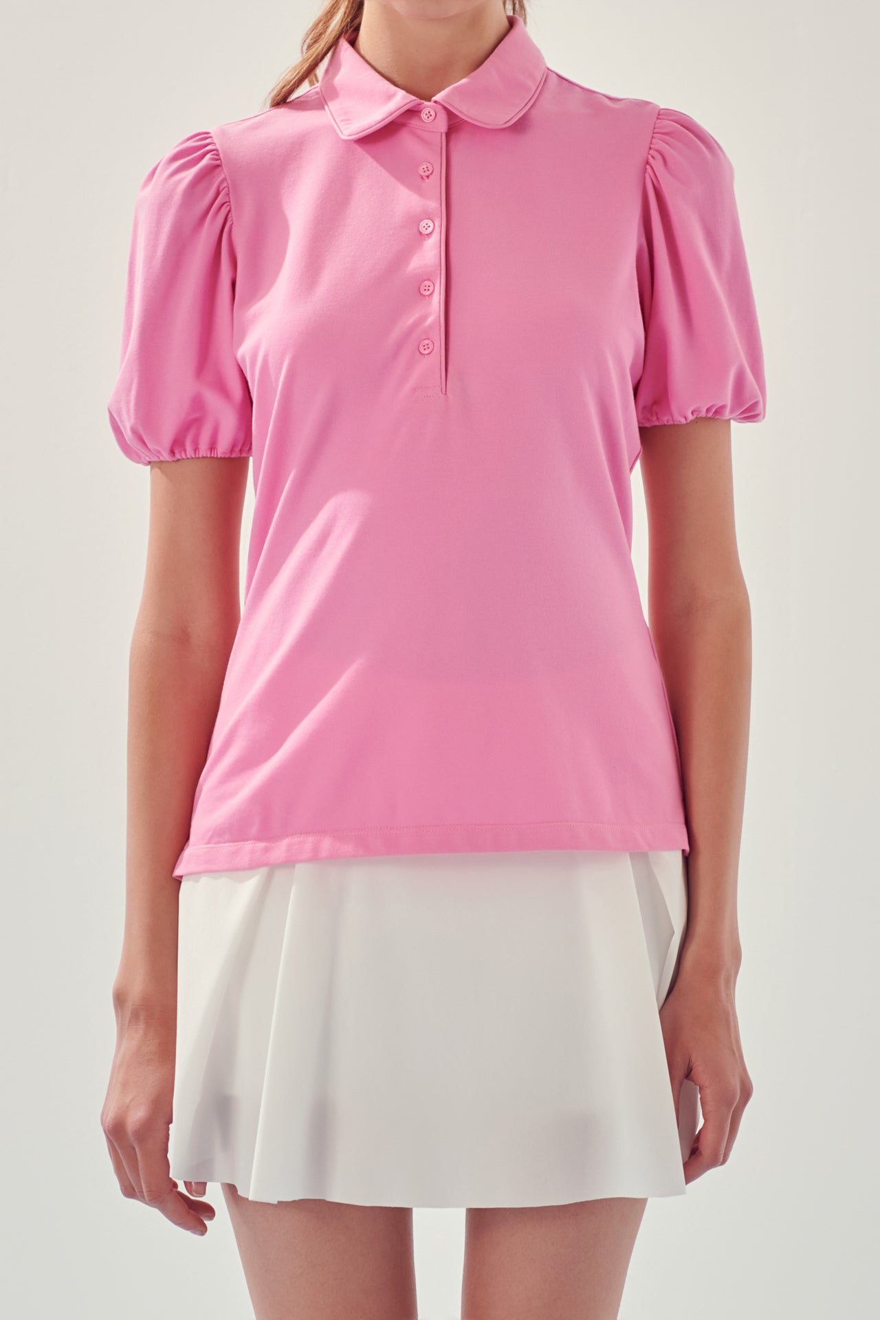 ENGLISH FACTORY - Puff Sleeve Jersey Top - TOPS available at Objectrare