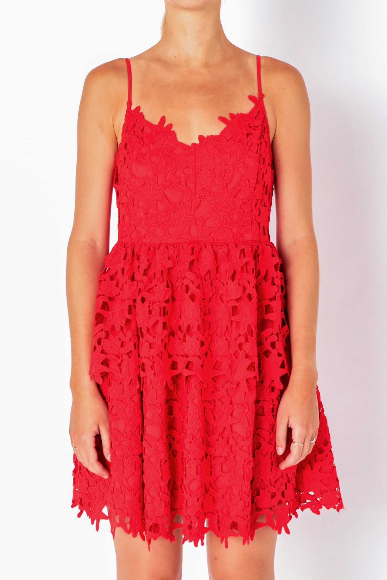 ENDLESS ROSE - Layered Skirt Crochet Mini Dress - DRESSES available at Objectrare