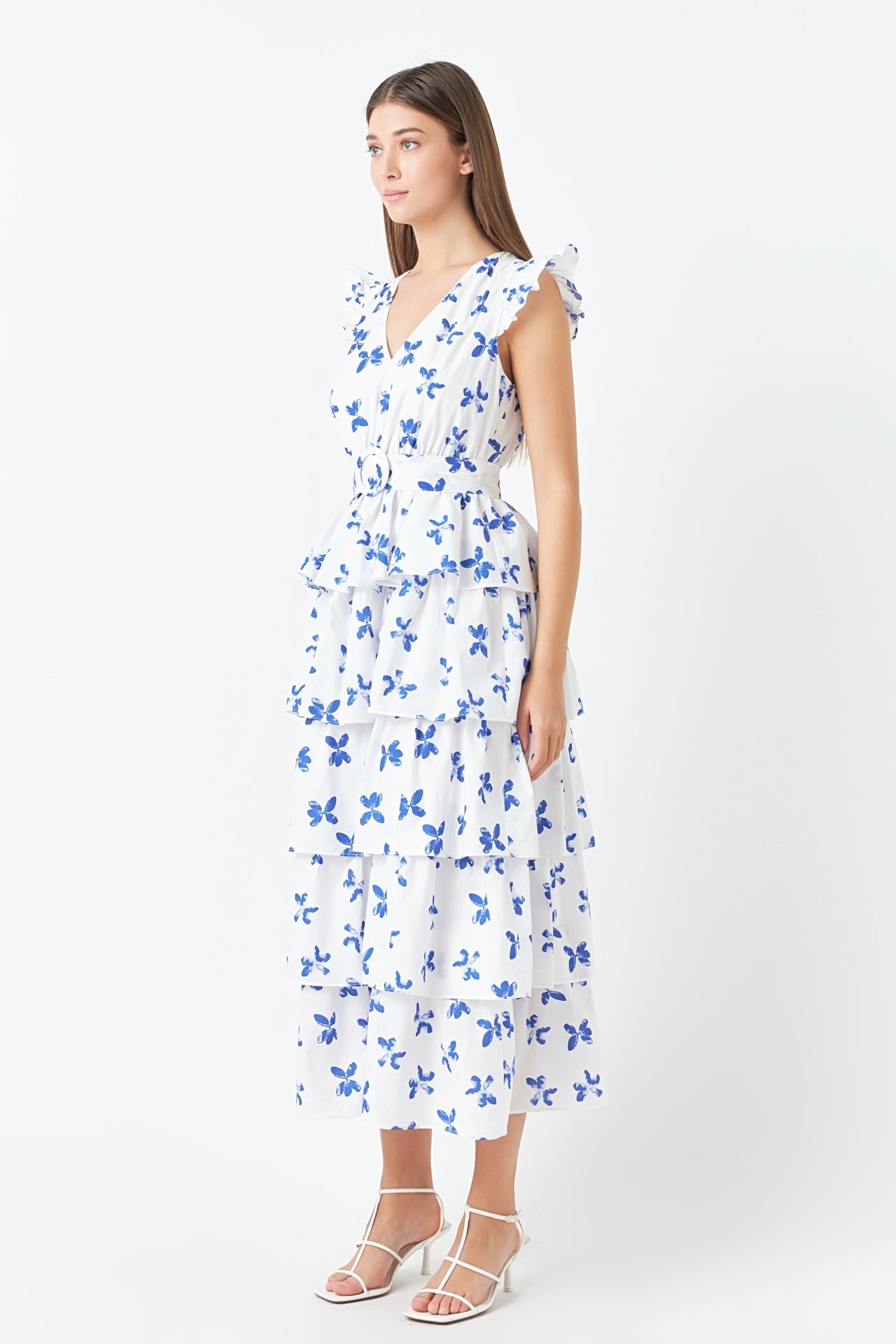 ENDLESS ROSE - Floral Layered Long Dress - DRESSES available at Objectrare