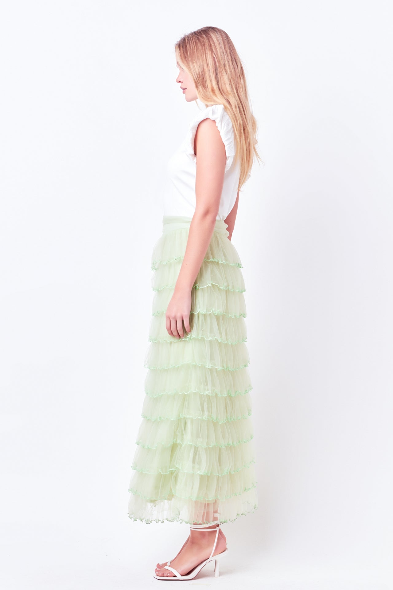 ENDLESS ROSE - Layered Tulle Midi Skirt - SKIRTS available at Objectrare