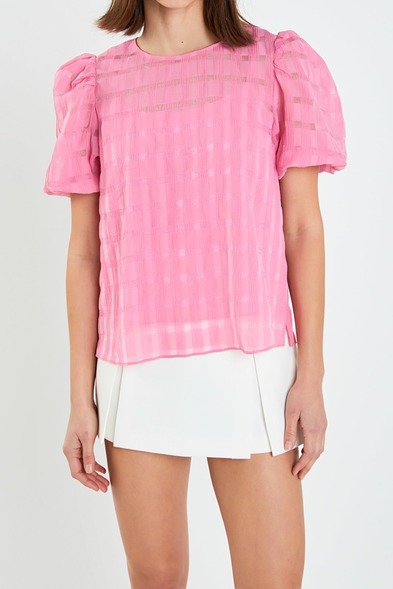 ENGLISH FACTORY - Check See-through Top - TOPS available at Objectrare