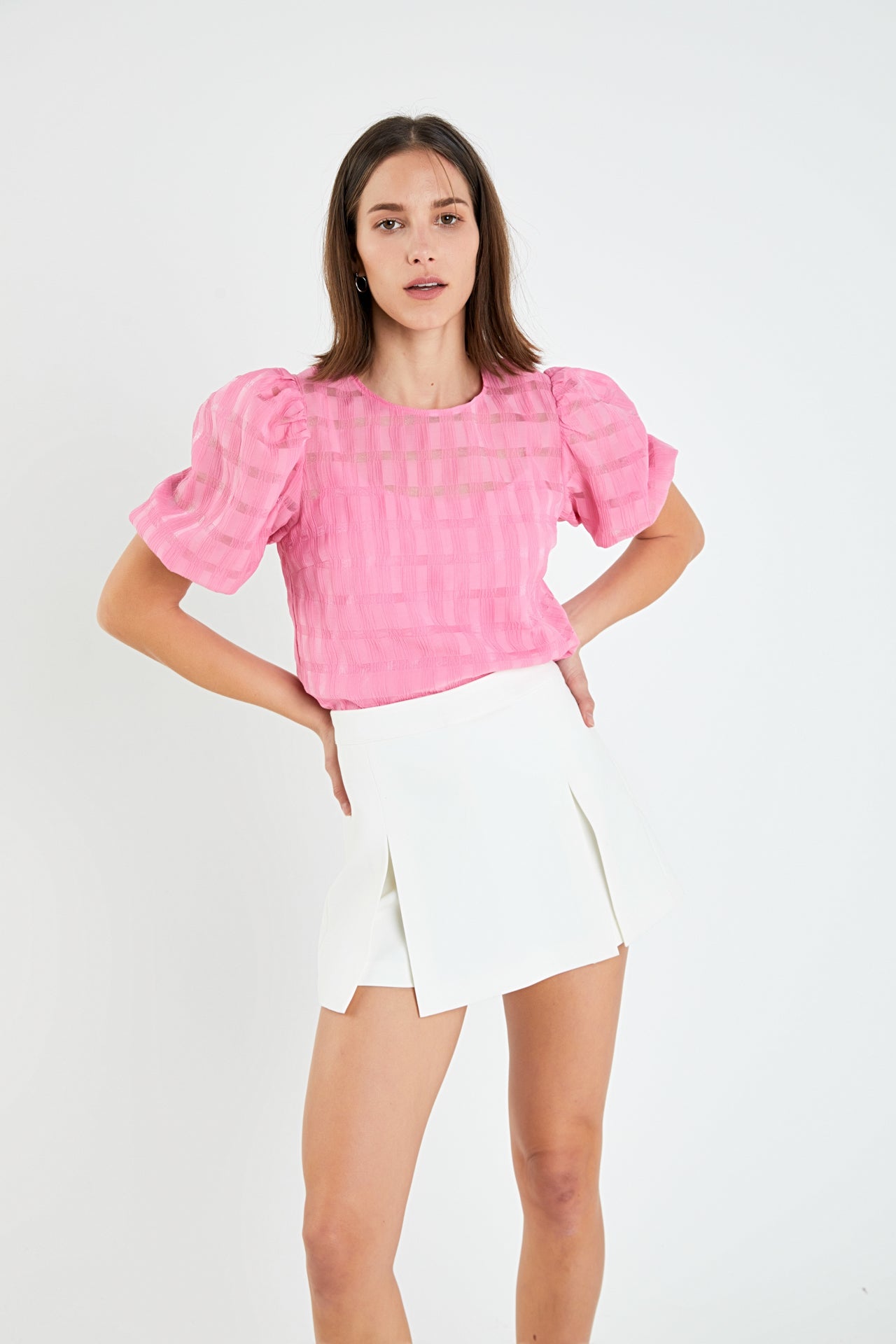 ENGLISH FACTORY - Check See-through Top - TOPS available at Objectrare