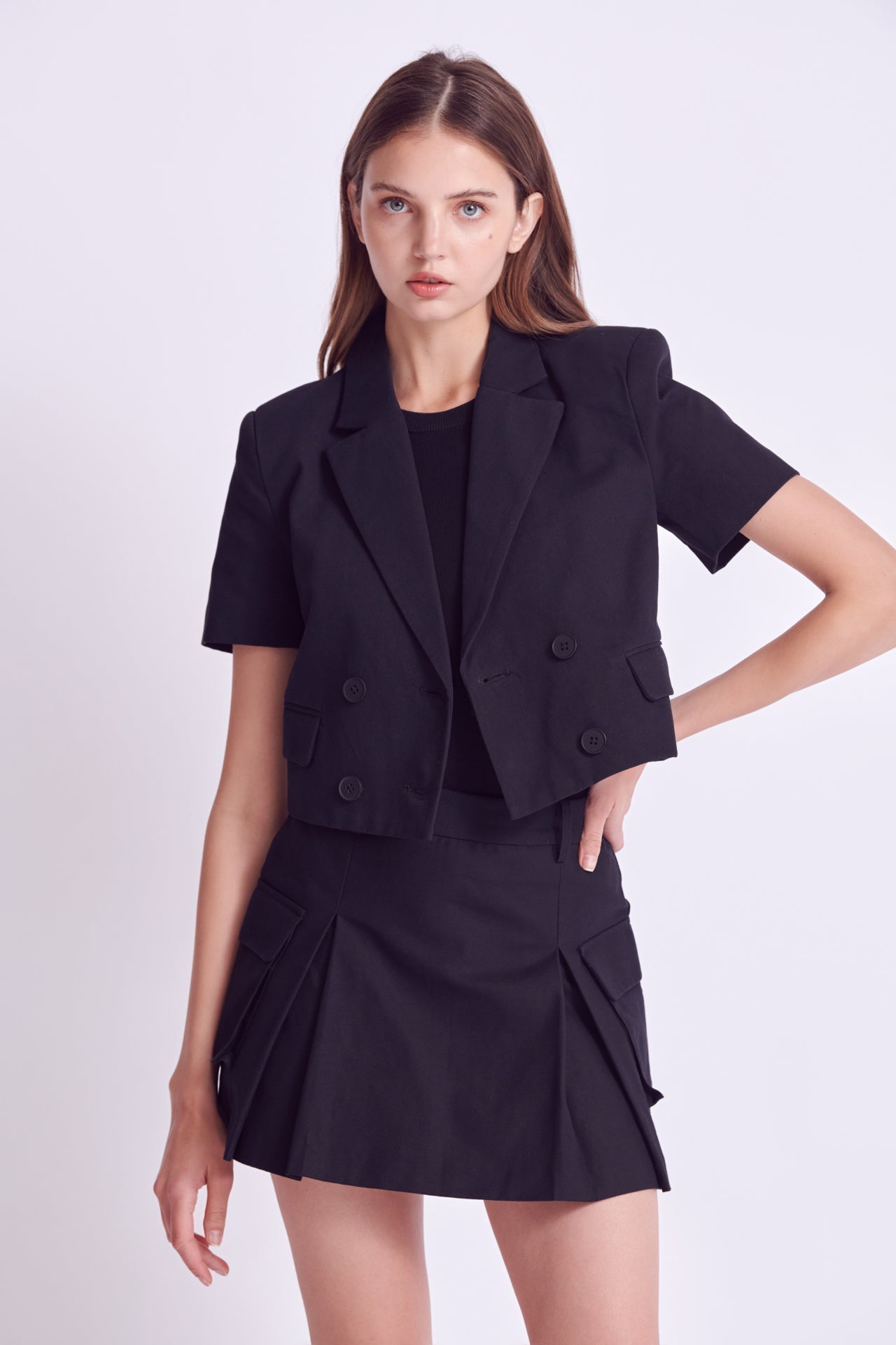 ENGLISH FACTORY - Flap Pocket Mini Cargo Skort - SKORTS available at Objectrare