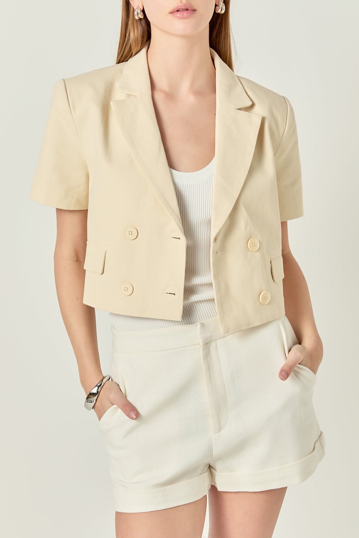 ENGLISH FACTORY - Short Sleeve Blazer - BLAZERS available at Objectrare