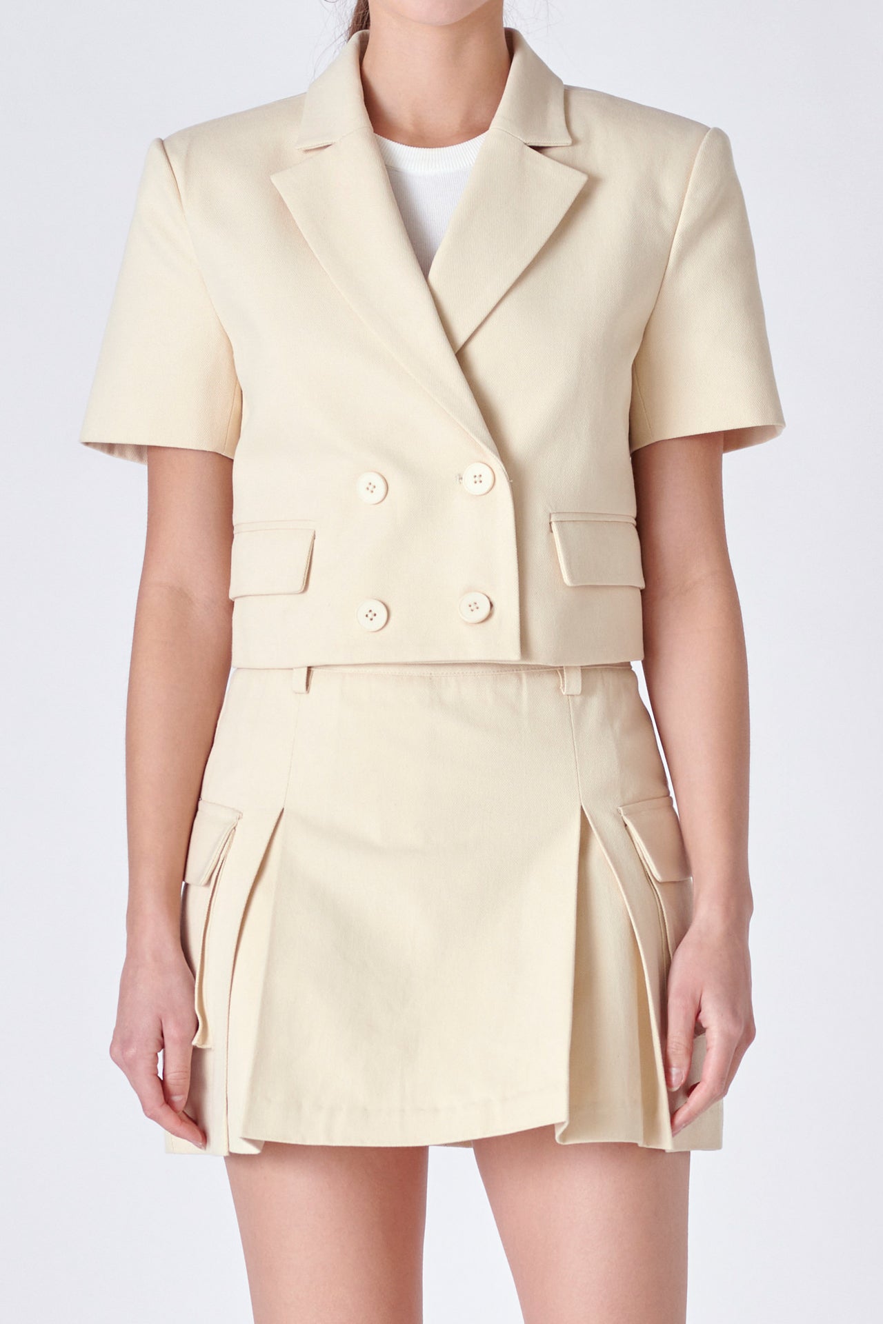 ENGLISH FACTORY - Flap Pocket Mini Cargo Skort - SKORTS available at Objectrare