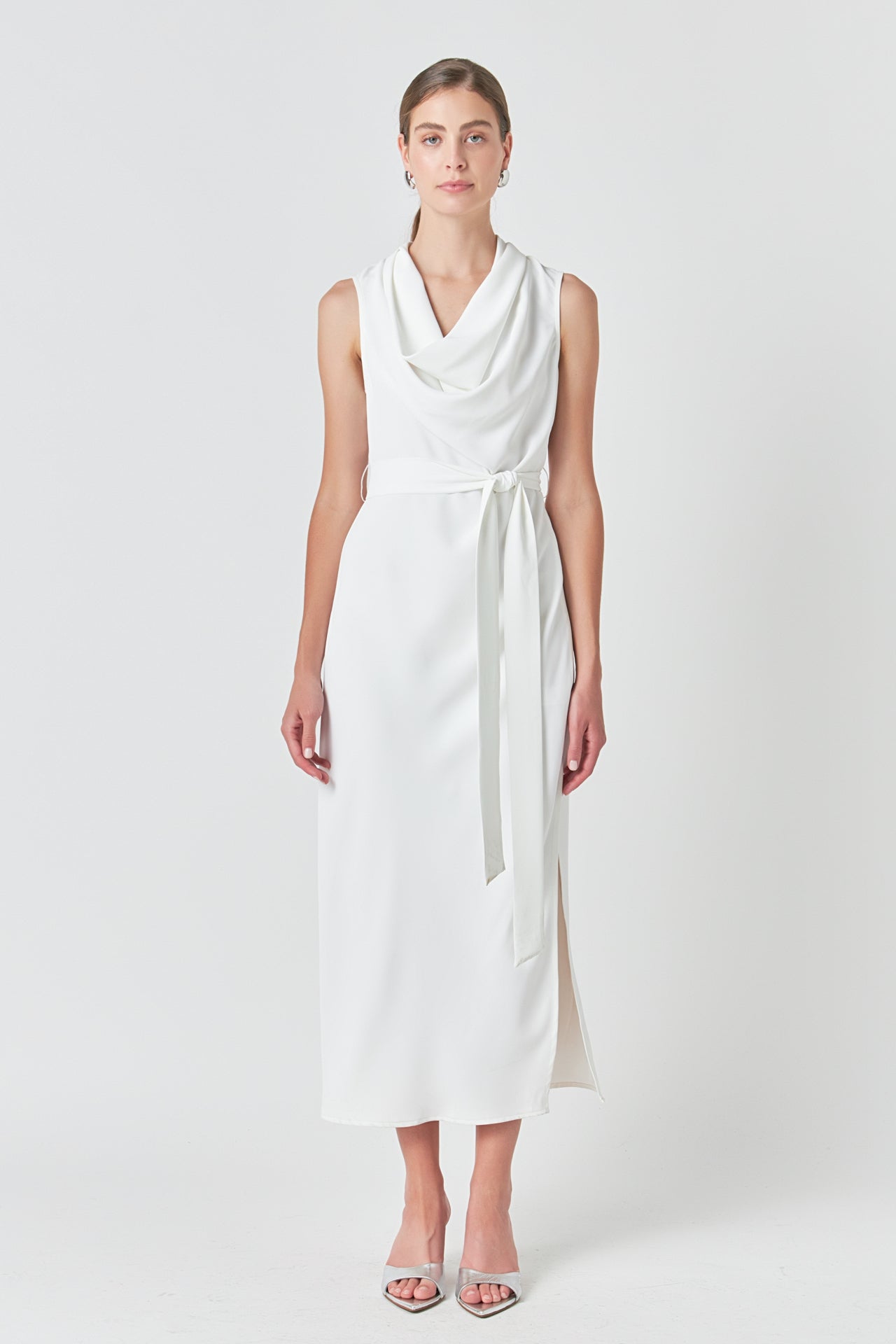 ENDLESS ROSE - Flowy Neckline Long Dress - DRESSES available at Objectrare